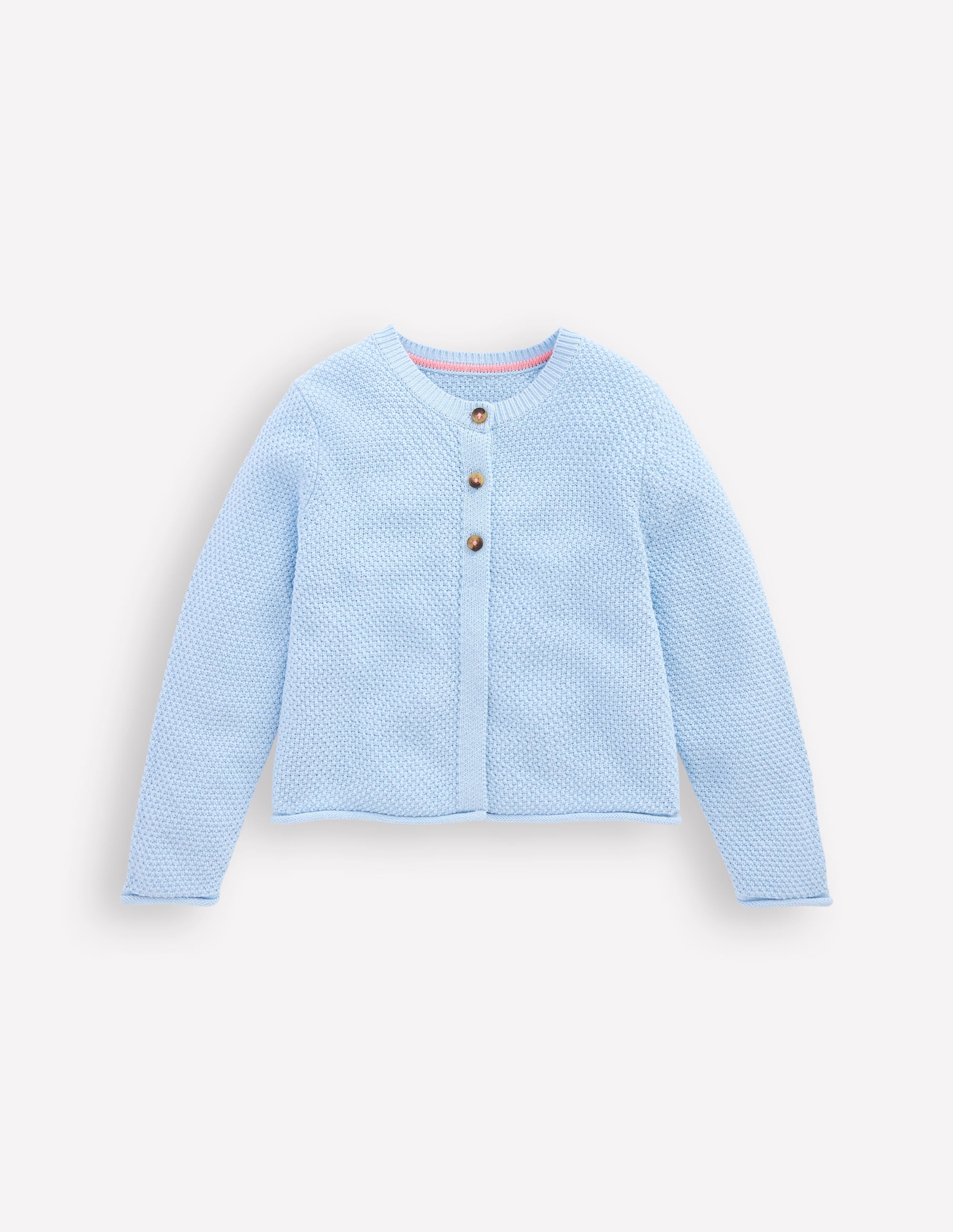 Everyday Cotton Cardigan-Glacier Blue - Image 1
