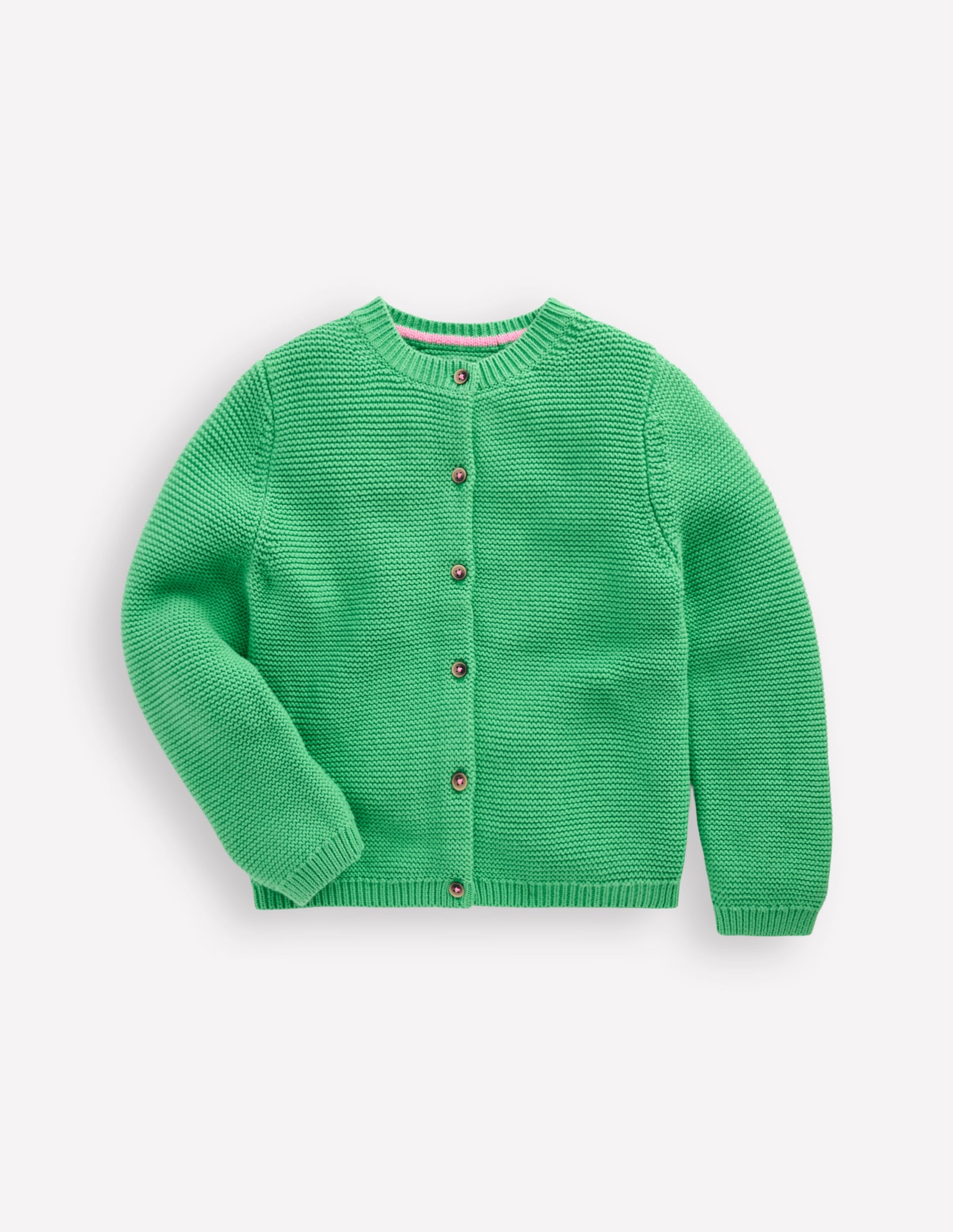 Strickjacke mit Rundhalsausschnitt-Baumgrün - Image 1