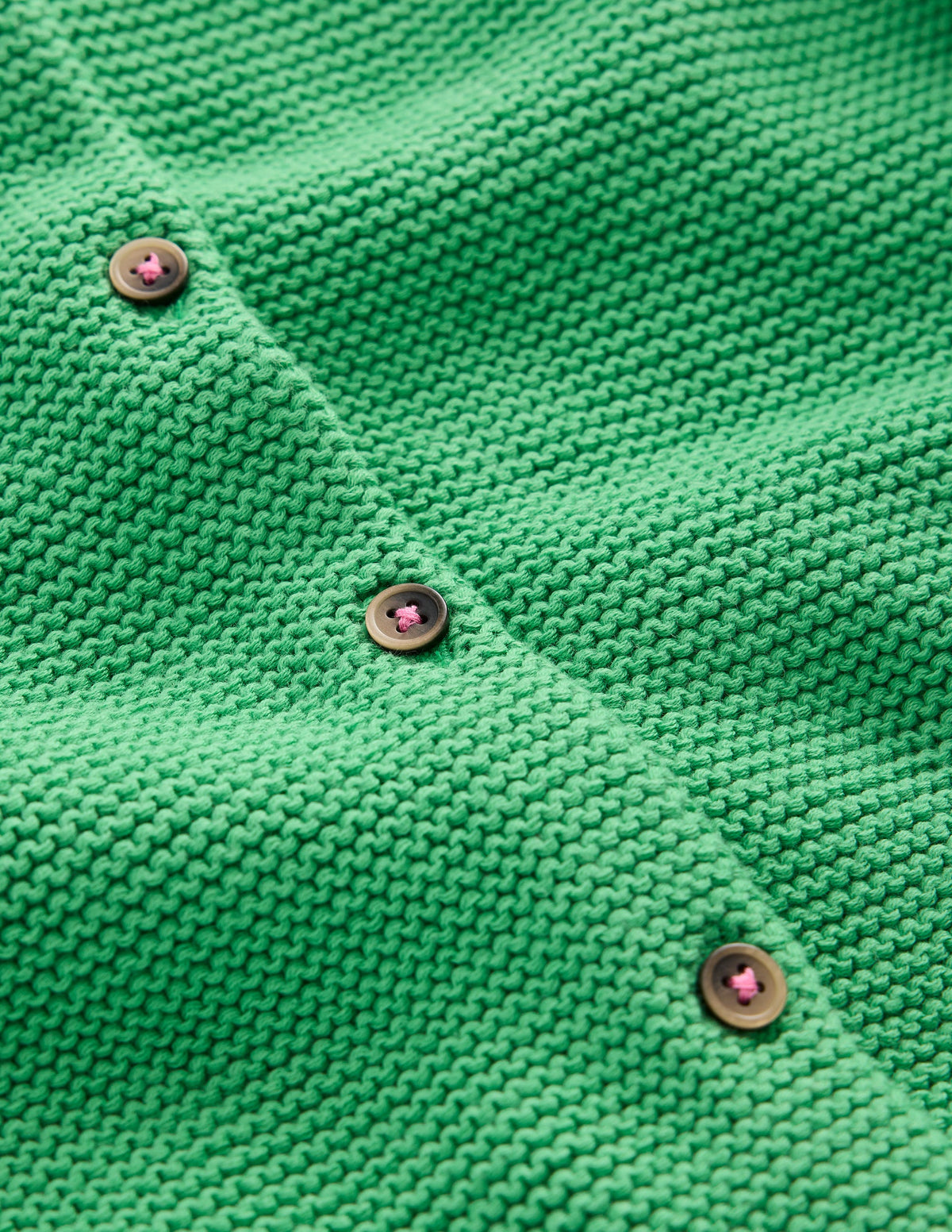 Strickjacke mit Rundhalsausschnitt-Baumgrün-3