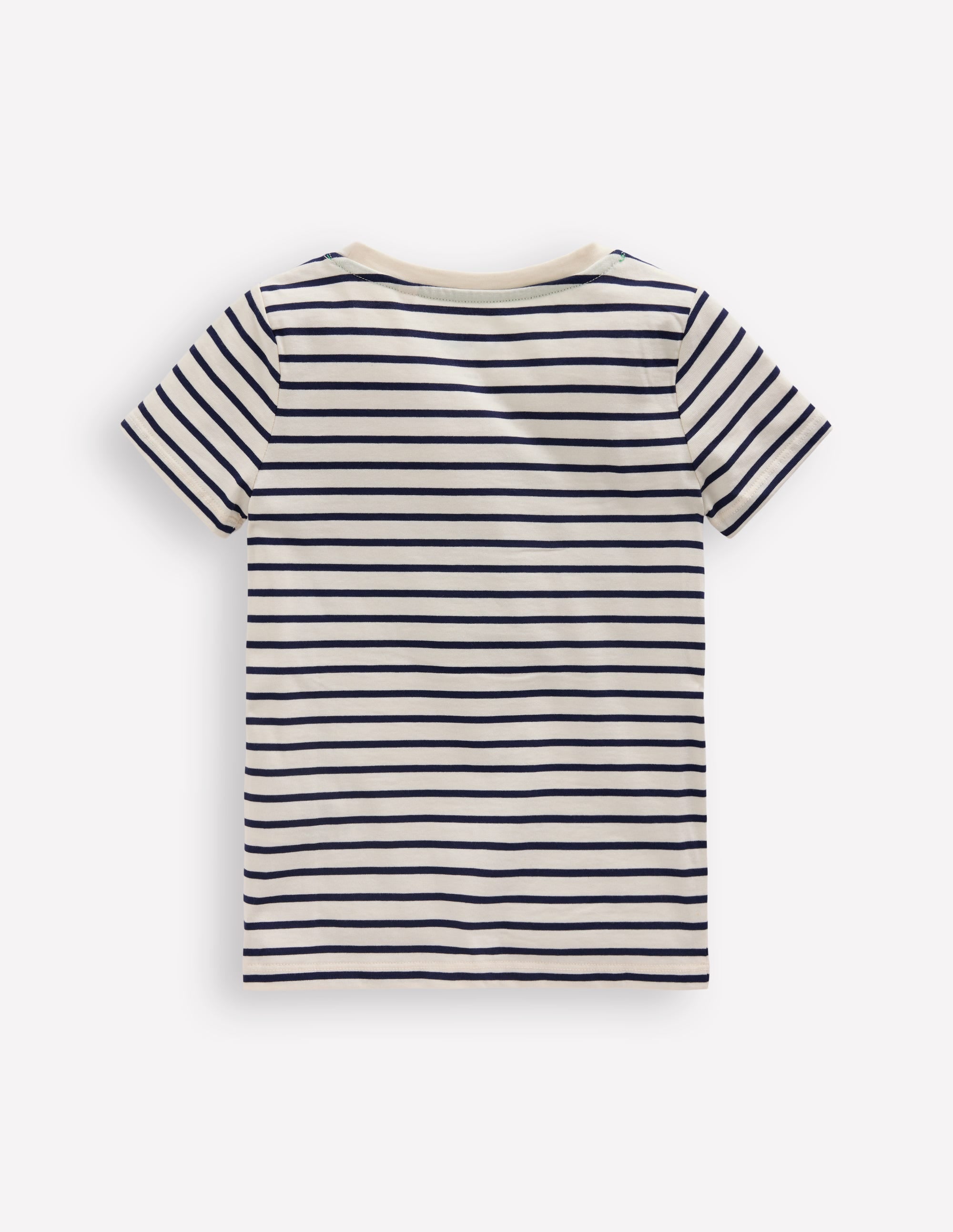 Bay Bouclé-T-Shirt-Französisches Marineblau/Naturweiß Kirschen - Image 2