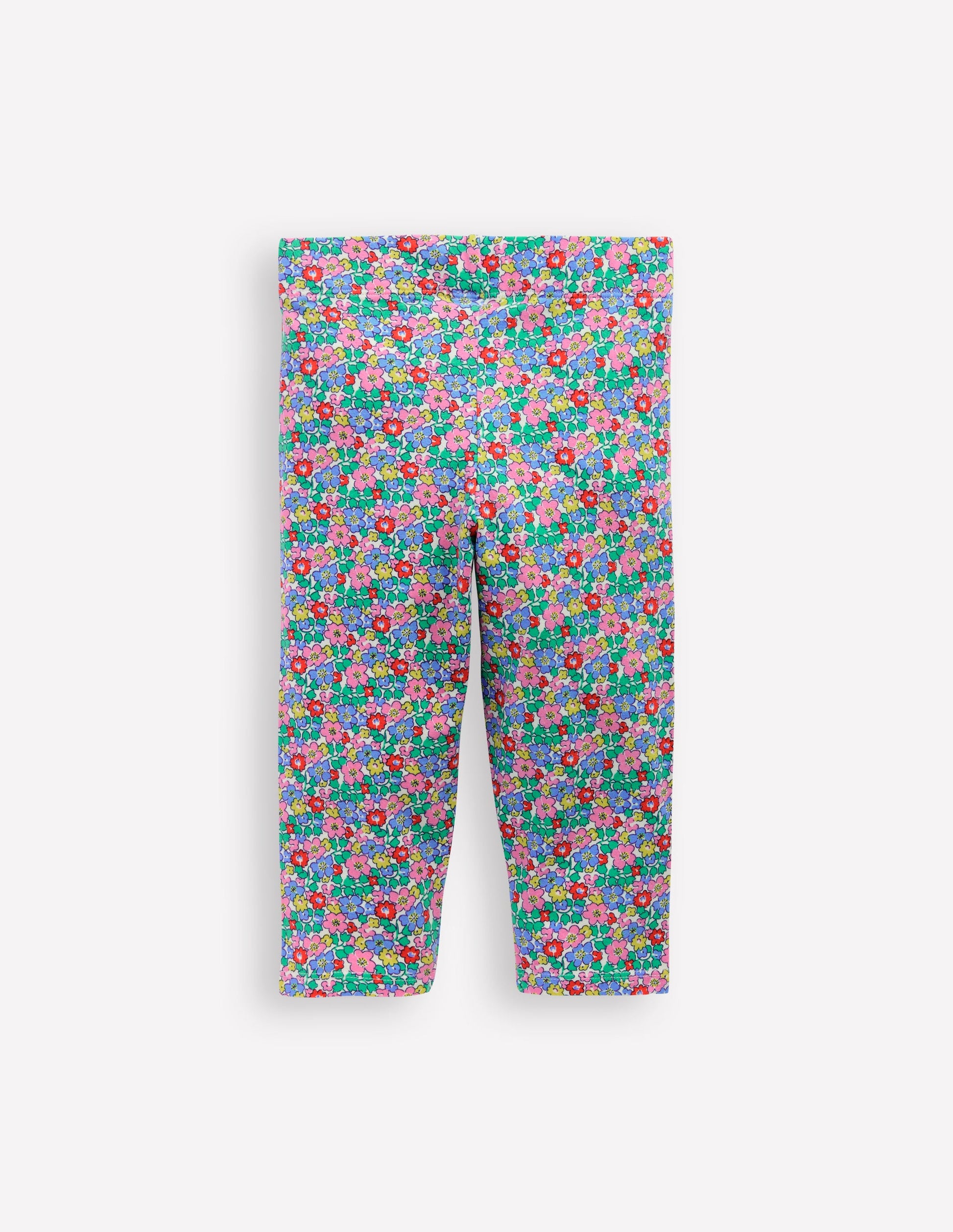 Lustige, verkürzte Leggings-Bunt Blumenbeet-2