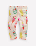 Lustige, verkürzte Leggings-Rosa Eiscreme Streifen