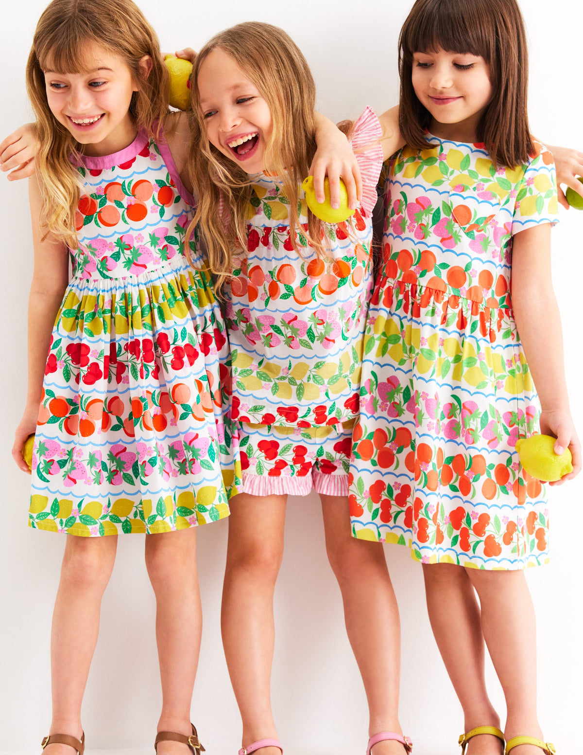 Harlow Kleid mit Rückendetail-Regenbogenfrucht Streifen-5