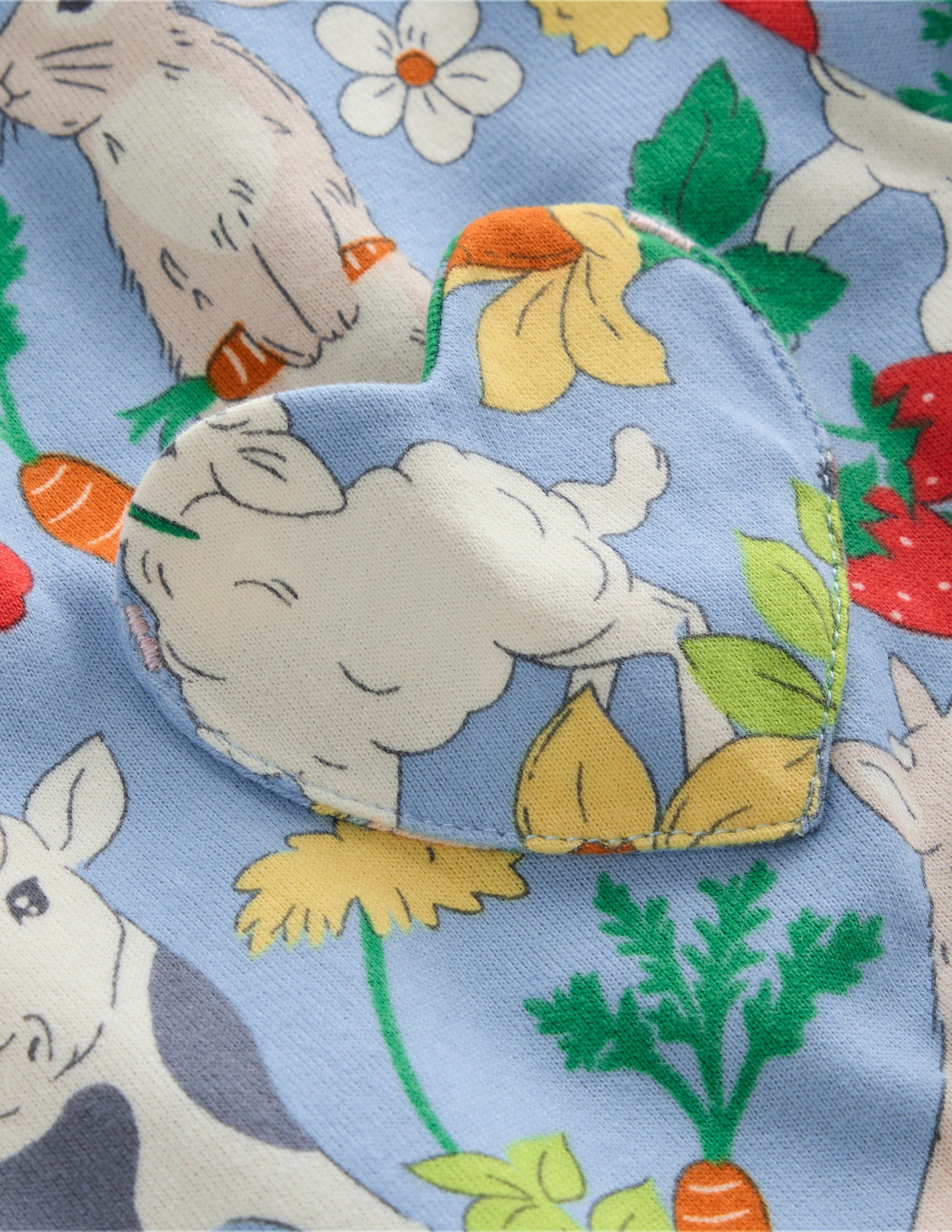 Robe en jersey fun avec poche en cœur-Motif Spring Meadow bleu brumeux-3