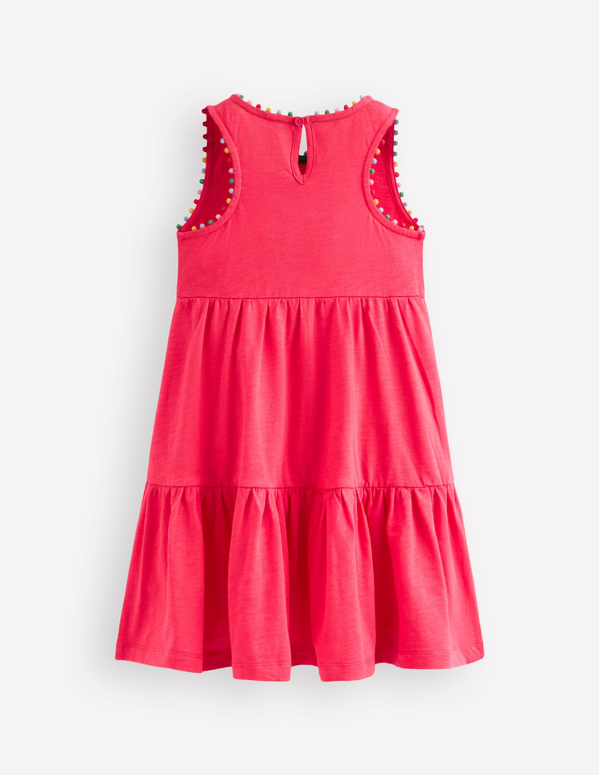 Robe en jersey Ali à pompons-Rose fandango - Image 3