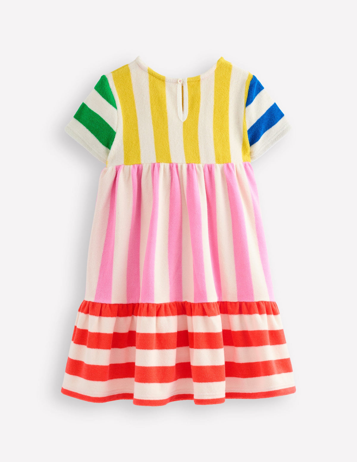 Robe tournoyante Ariel en éponge-Rayé multi pêle-mêle - Image 3