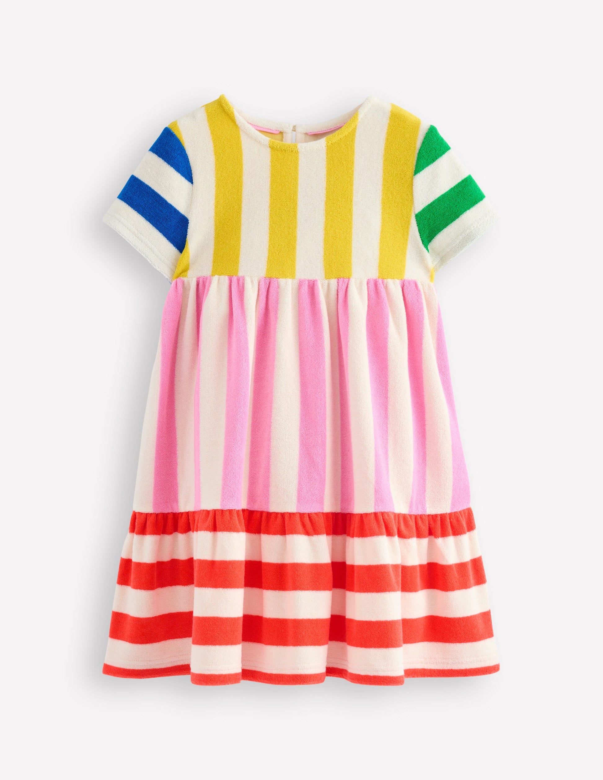Robe tournoyante Ariel en éponge-Rayé multi pêle-mêle-2