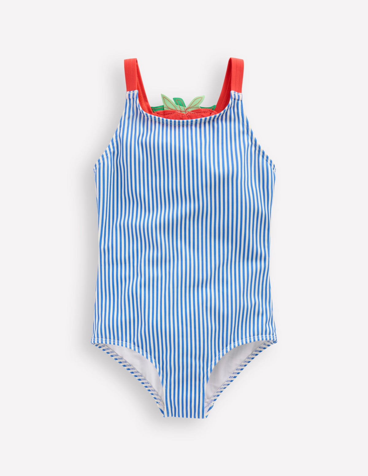 Maillot de bain à appliqué au dos-Bleu/fraise - Image 1