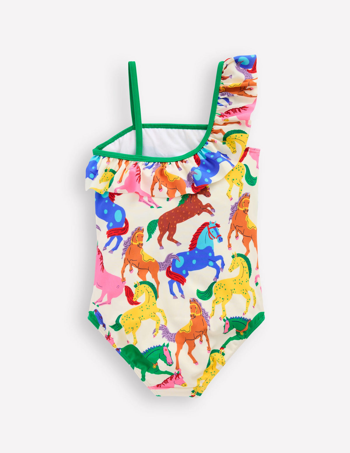 Maillot de bain Lila asymétrique-Chevaux arc-en-ciel multi-2