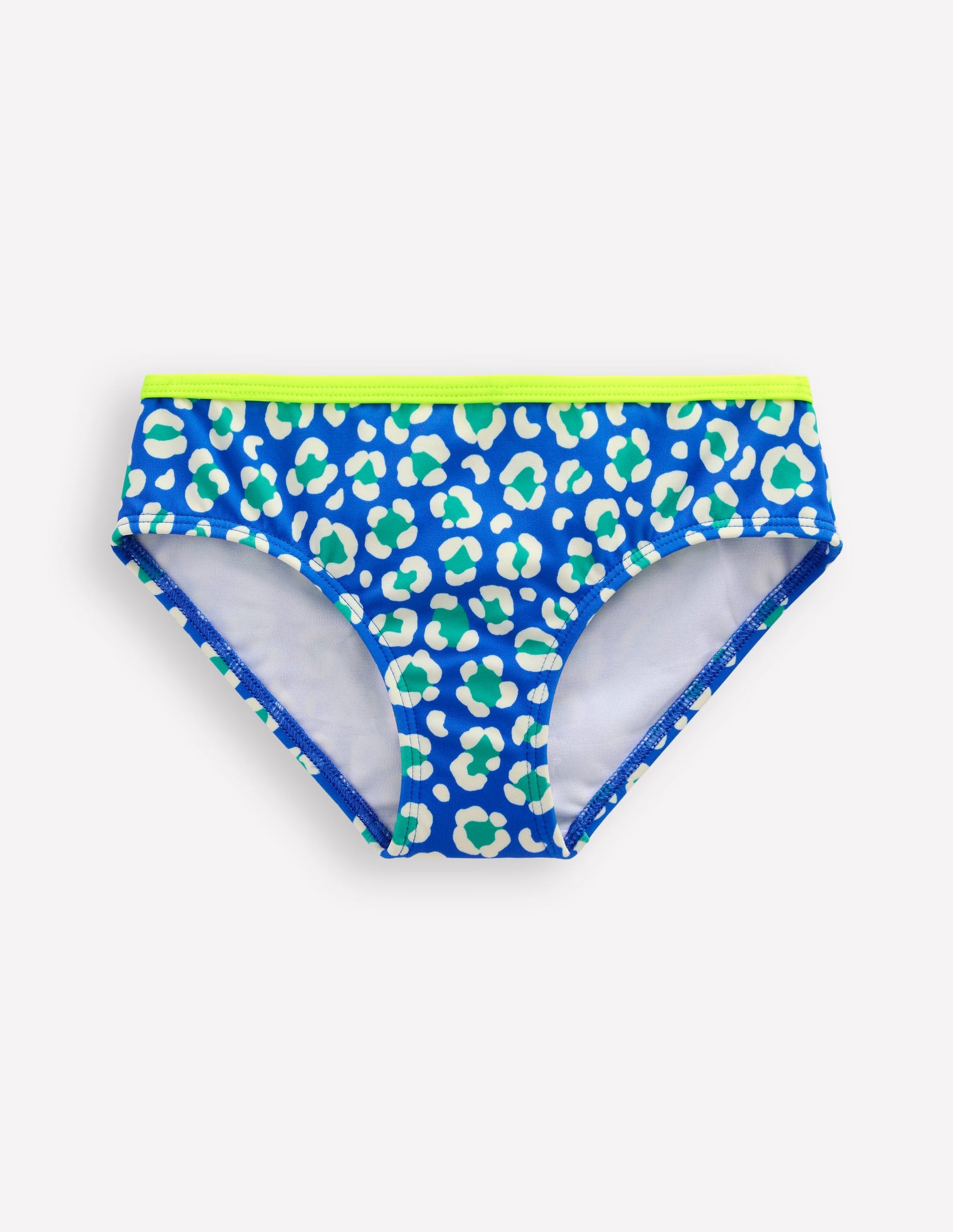 Bas de bikini à motif-Léopard aigue-marine-1