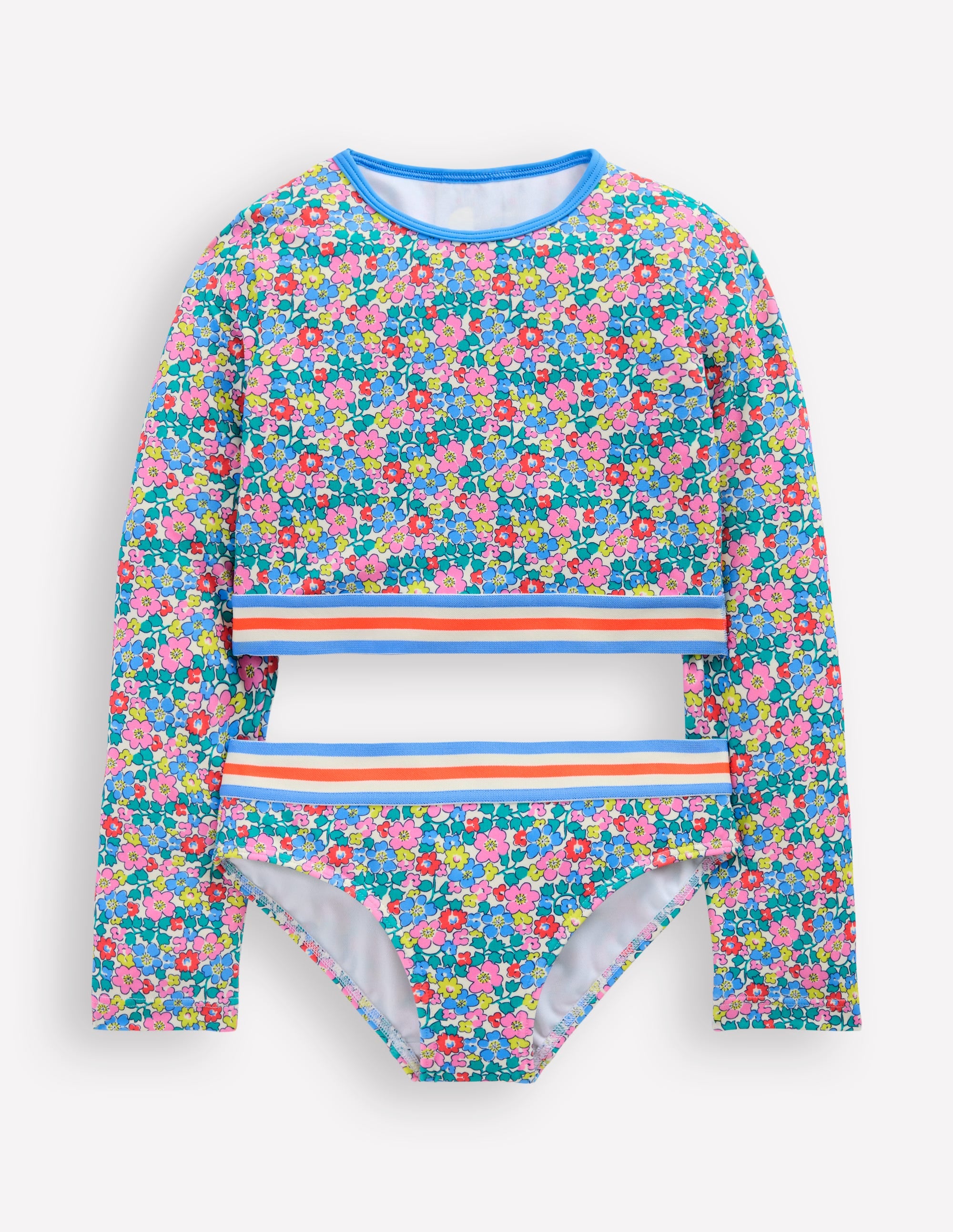 Ensemble avec haut de plage court-Bunt Blumenbeet - Image 1