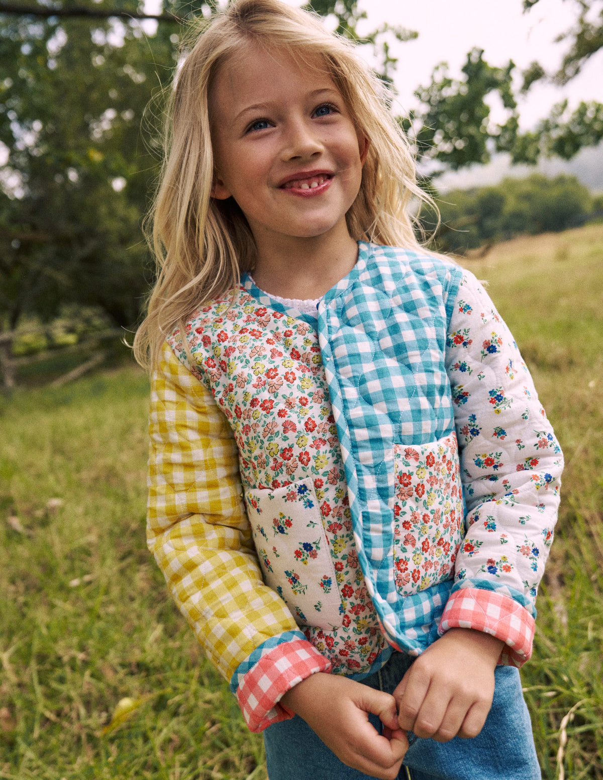Aurore Wendejacke-Patchwork-Blumen - Image 5