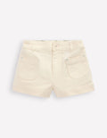 Short à poches plaquées-Blanc vanille
