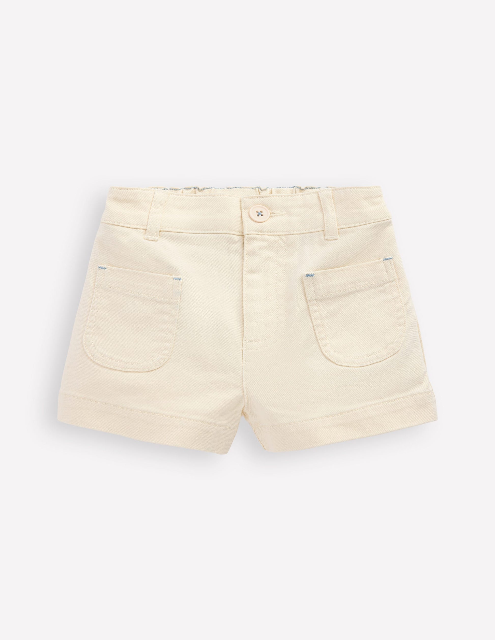 Short à poches plaquées-Blanc vanille-1