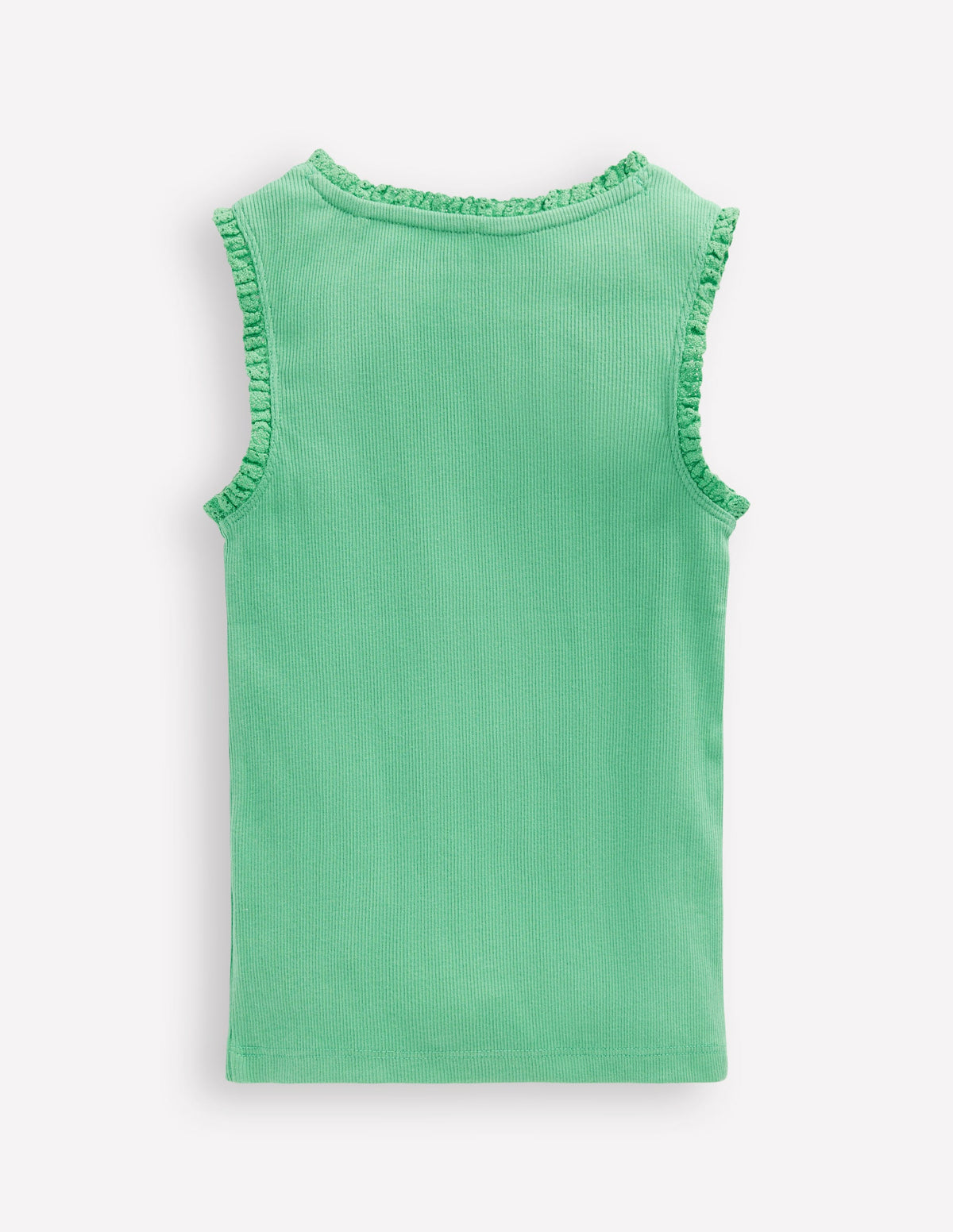 Geripptes Top mit Spitzenbesatz-Aloe Grün-2