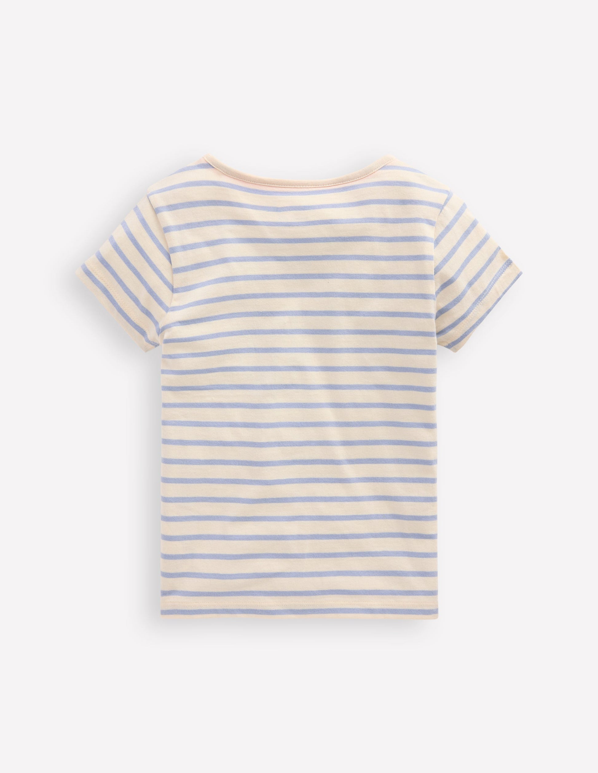 T-Shirt mit Applikation-Gletscherblau/ Naturweiß Eiscreme-2