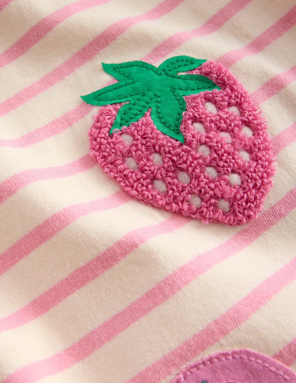 T-Shirt mit Flatterärmeln-Kaugummirosa Obst-3