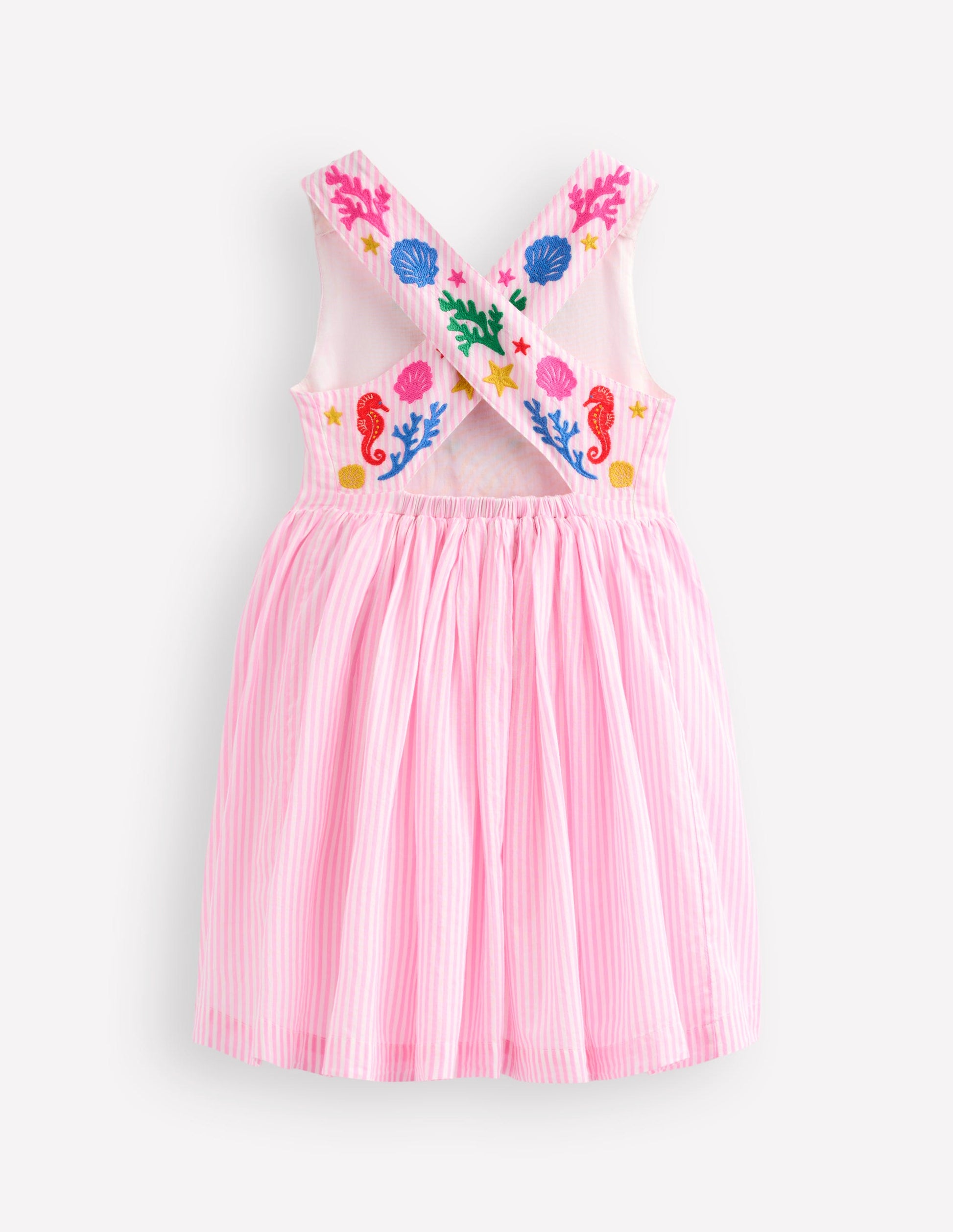 Robe Harper croisée dans le dos-Sirène rose-3