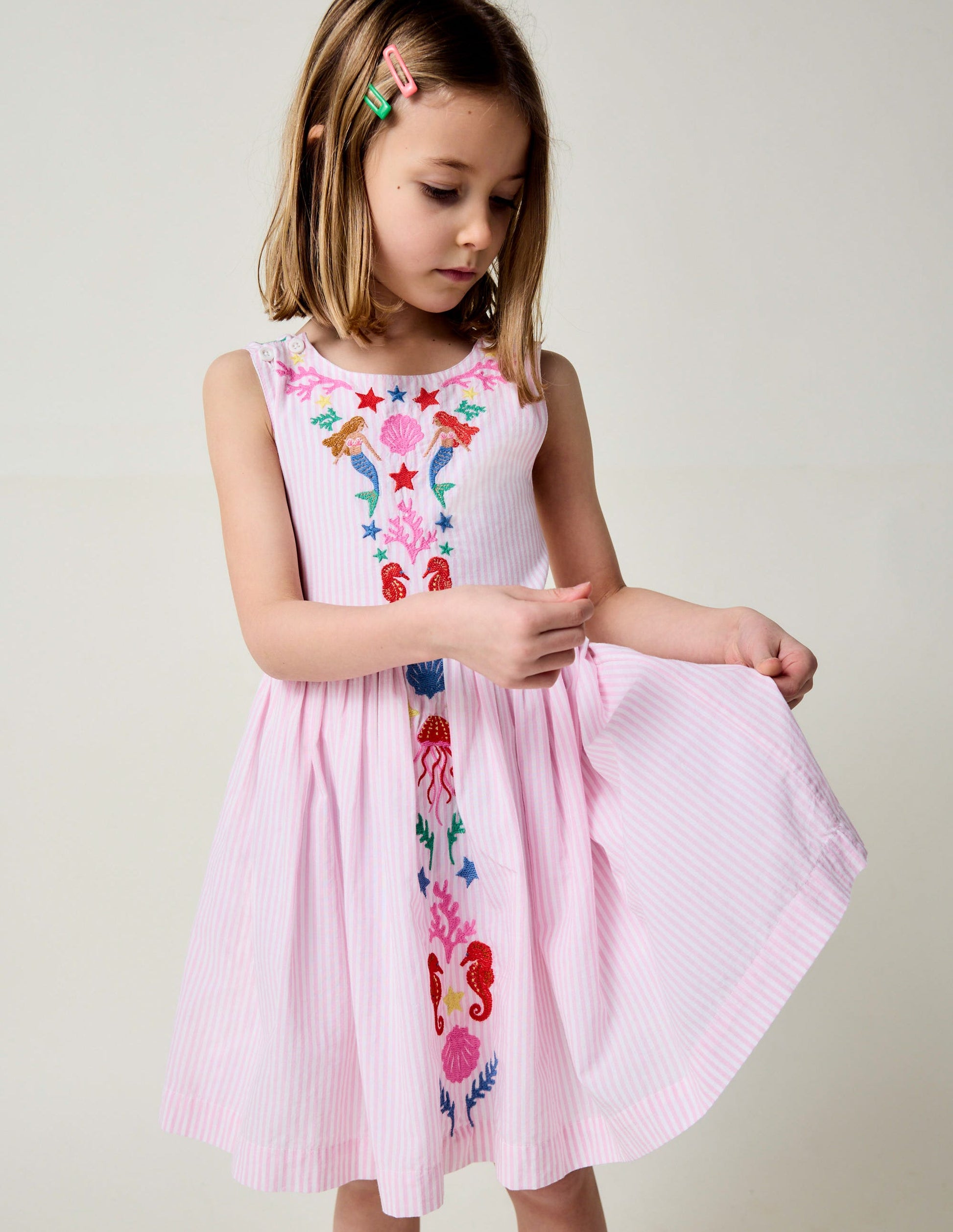 Robe Harper croisée dans le dos-Sirène rose-1