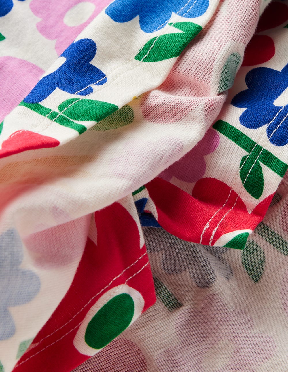 Tiered Jersey Skort-Multi Pop Flower-3