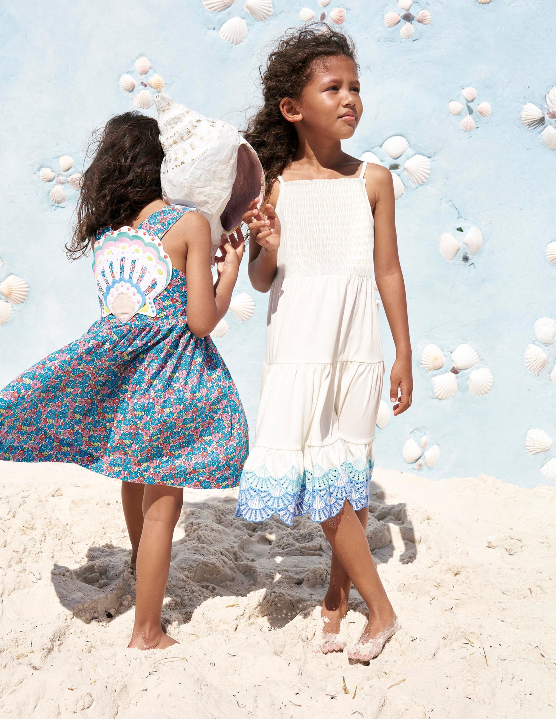 Enza Jerseykleid mit Lochstickerei am Saum-Sanftes Naturweiß Muscheln-4