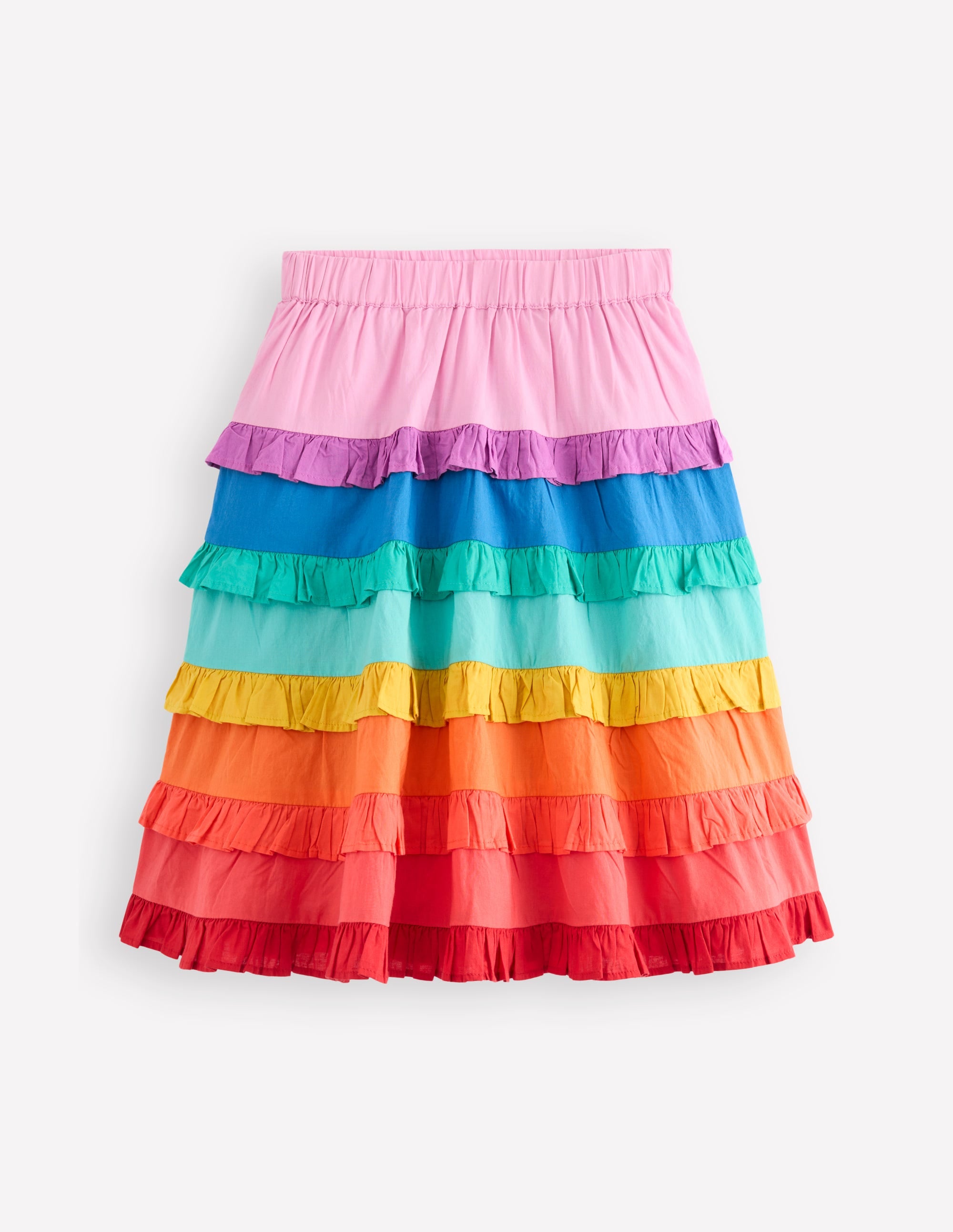 Midirock mit Rüschen-Regenbogenstufen - Image 1