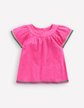 Joli top à détails-Rose sorbet