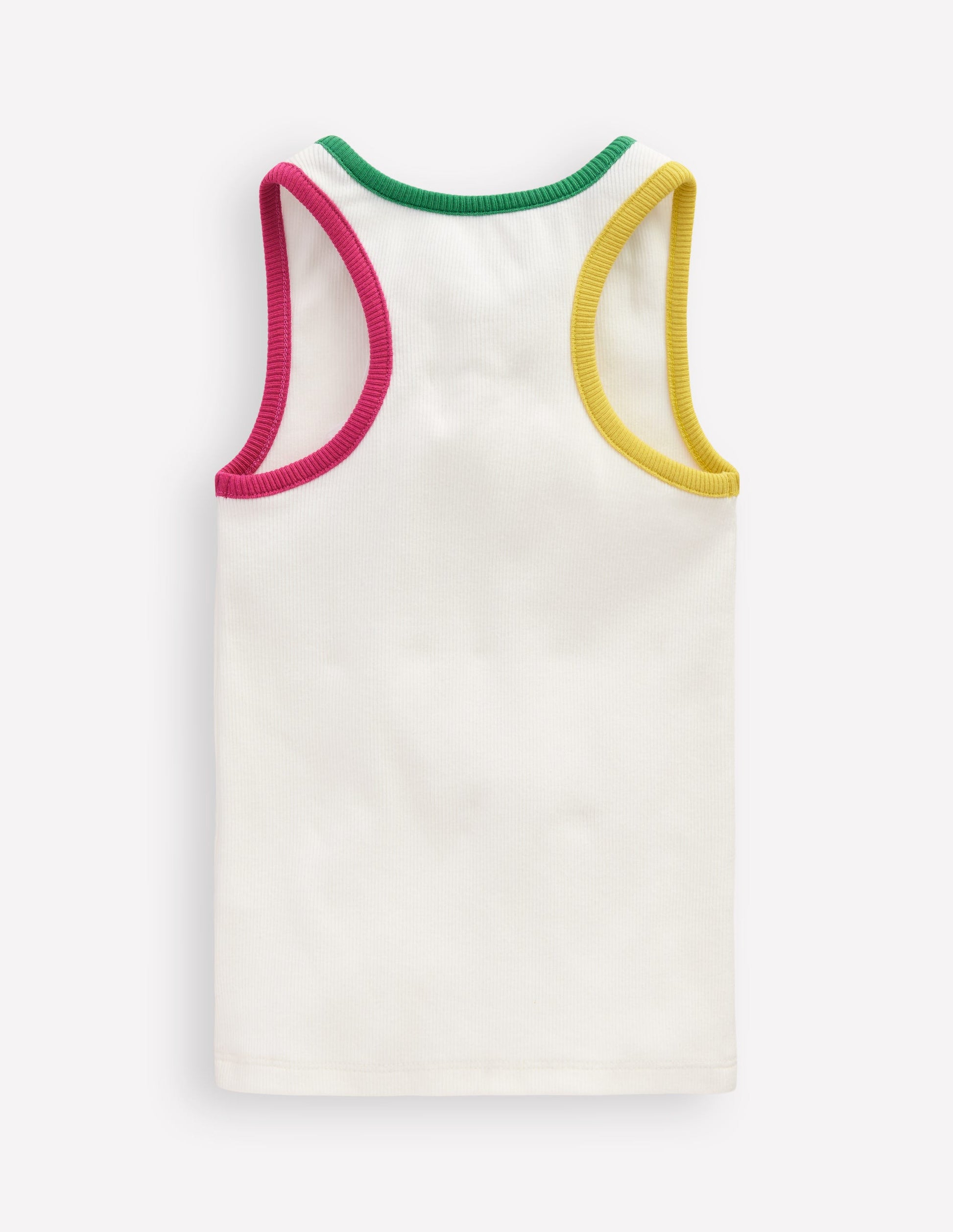 Geripptes Racerback-Top-Weiß-1