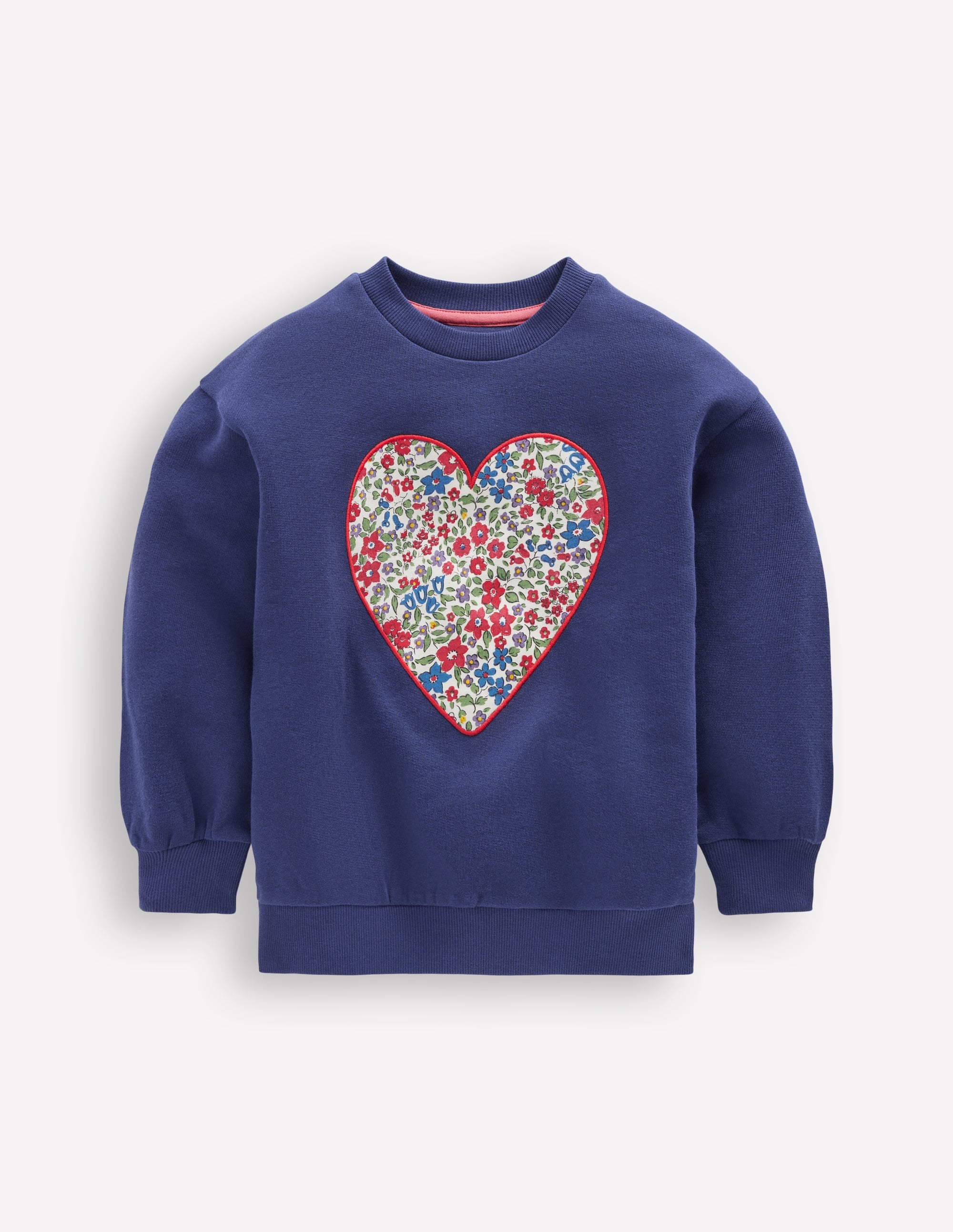Bobbie Sweatshirt mit Applikation-Steuerbordblau Herzen - Image 1
