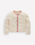 Strickjacke mit Muschelsaum für den Alltag-Sanftes Naturweiß