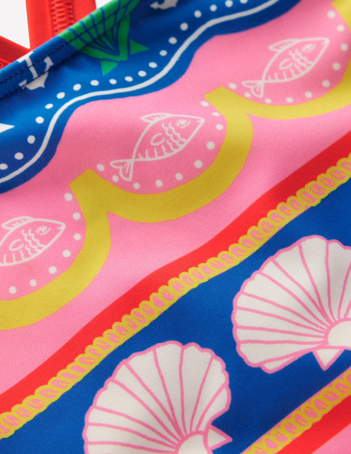 Haut de bikini croisé dans le dos-Rayé coquillage multi-3