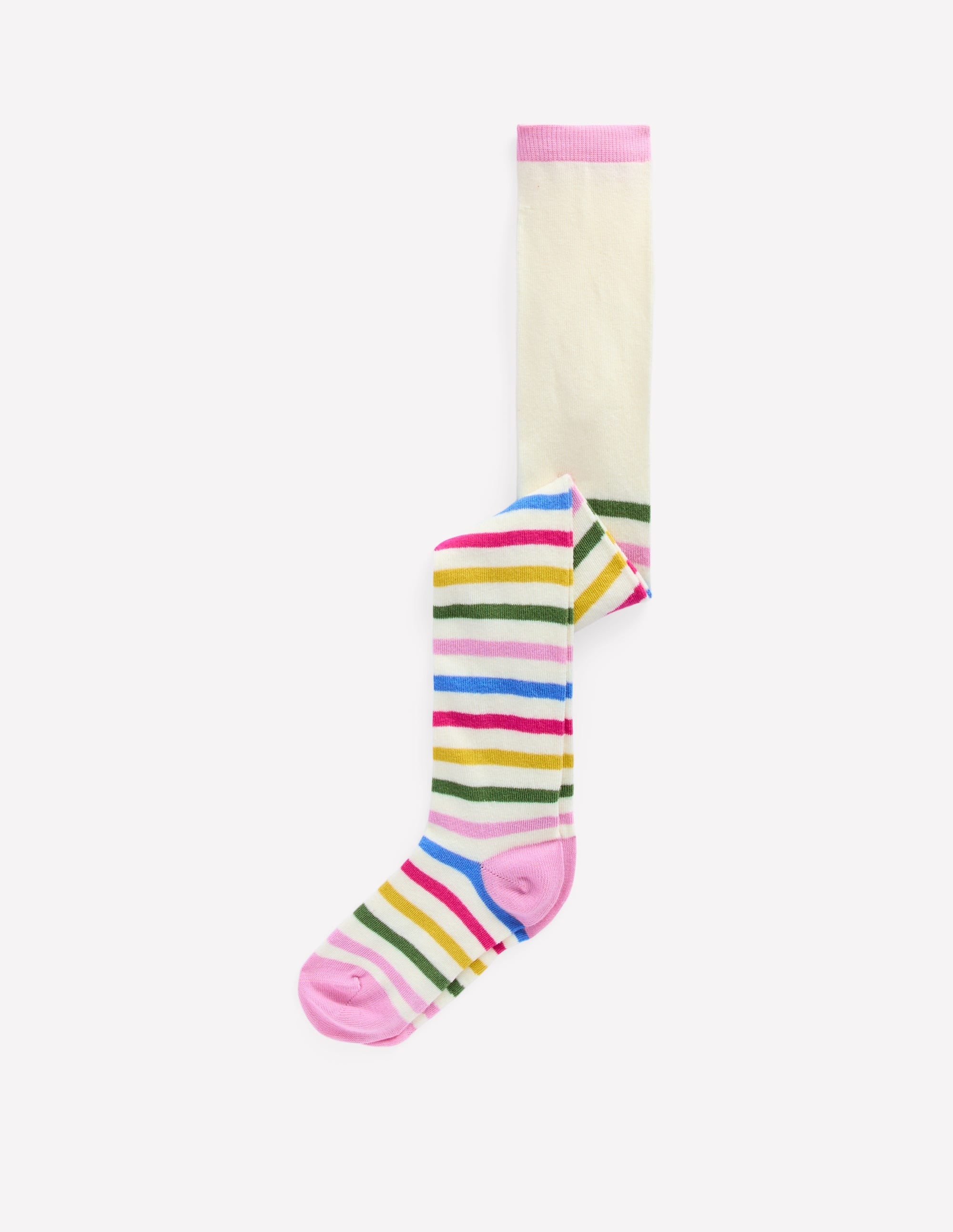 Patterned Tights-Soft Ivory Multi Stripe - Image 1