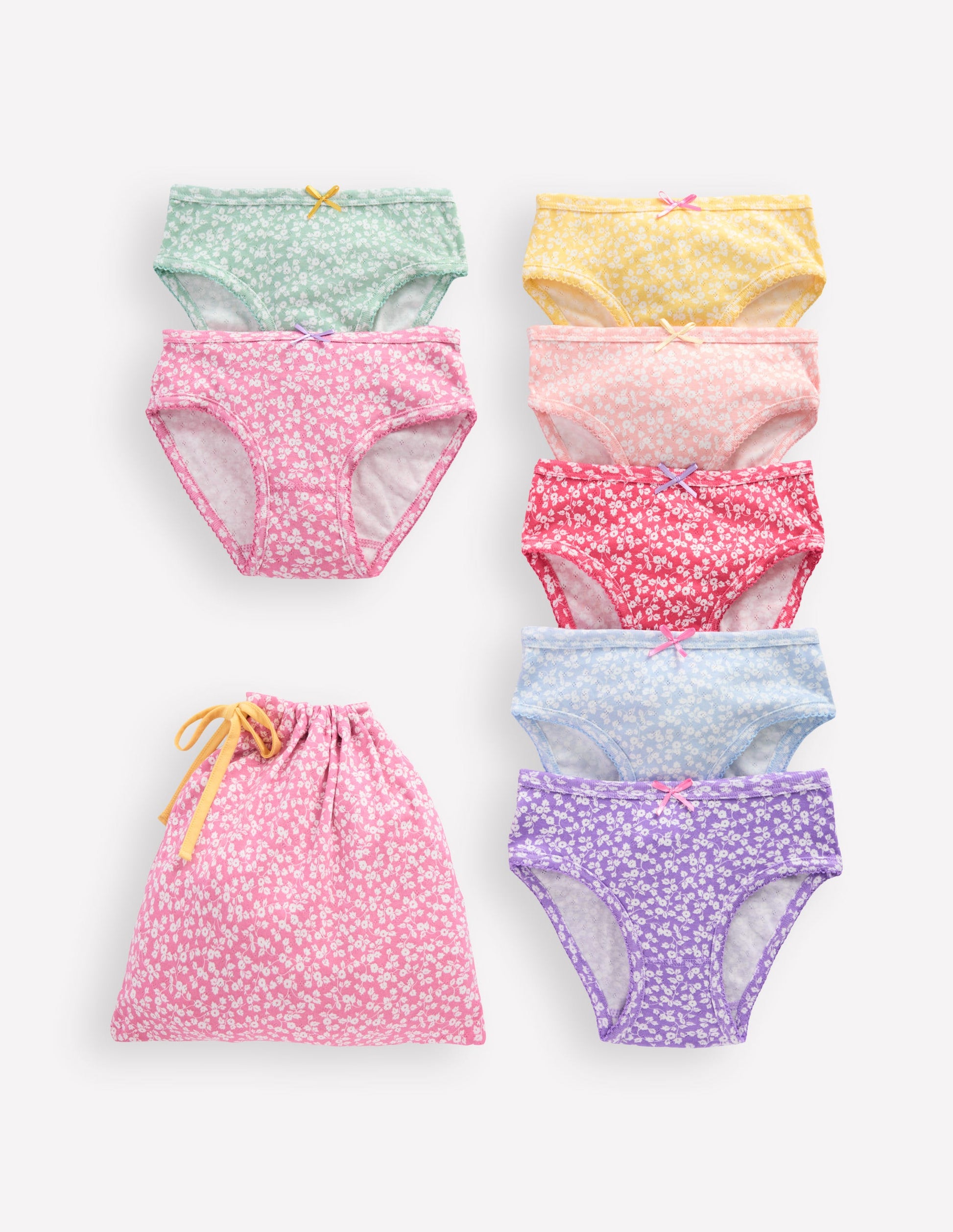 Pointelle-Unterhosen im 7er-Pack-Bunt Kleiner Zweig-1
