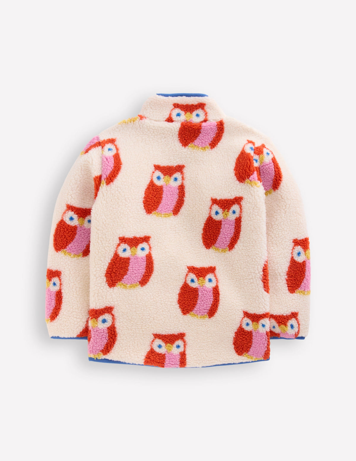 Eden Borg Zip-Through Jacket-Dark Orange Owls-2