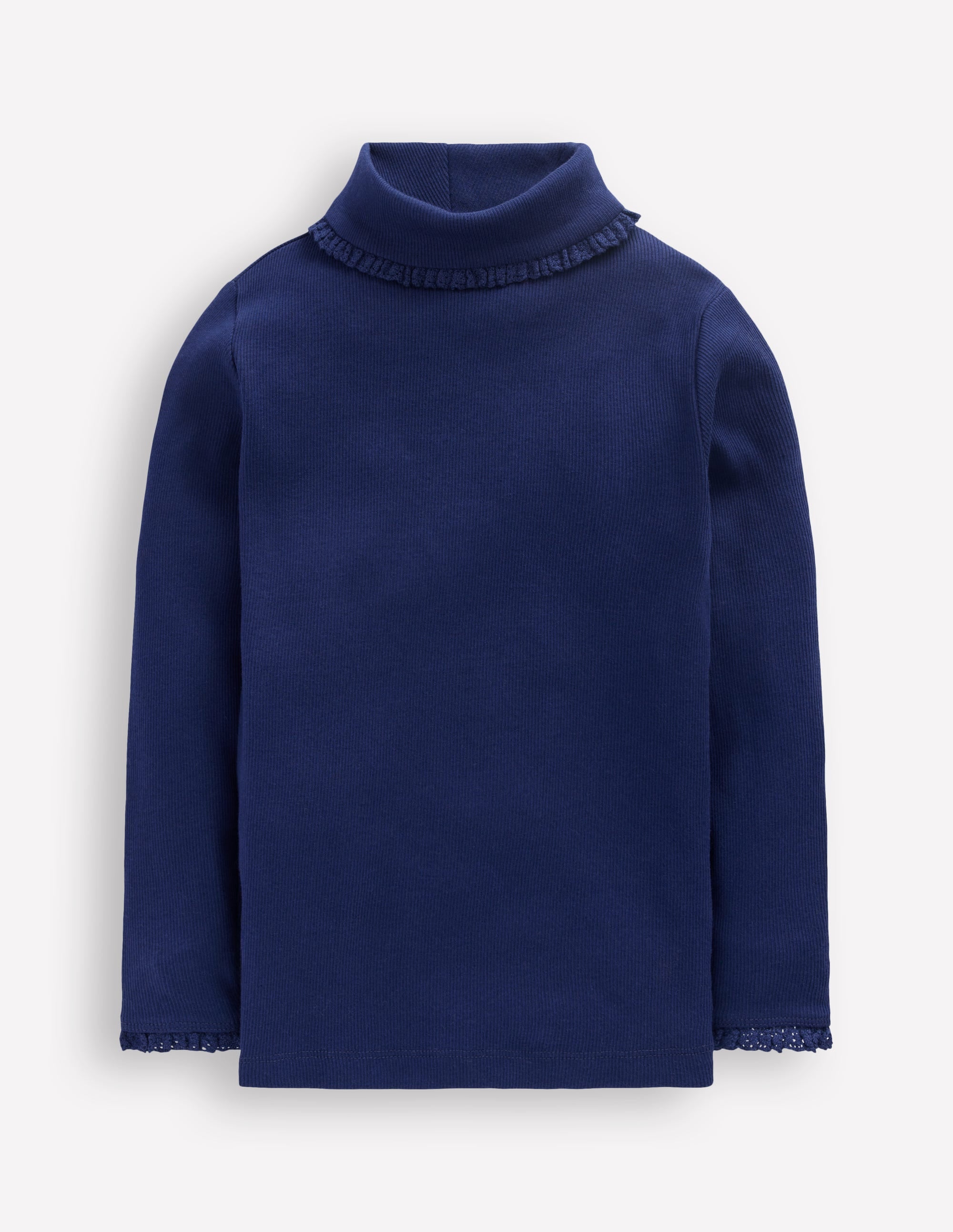 Geripptes Rollkragenoberteil-Schuluniform-Marineblau - Image 3
