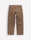 Hose mit aufgesetzten Taschen-Leopardenmuster