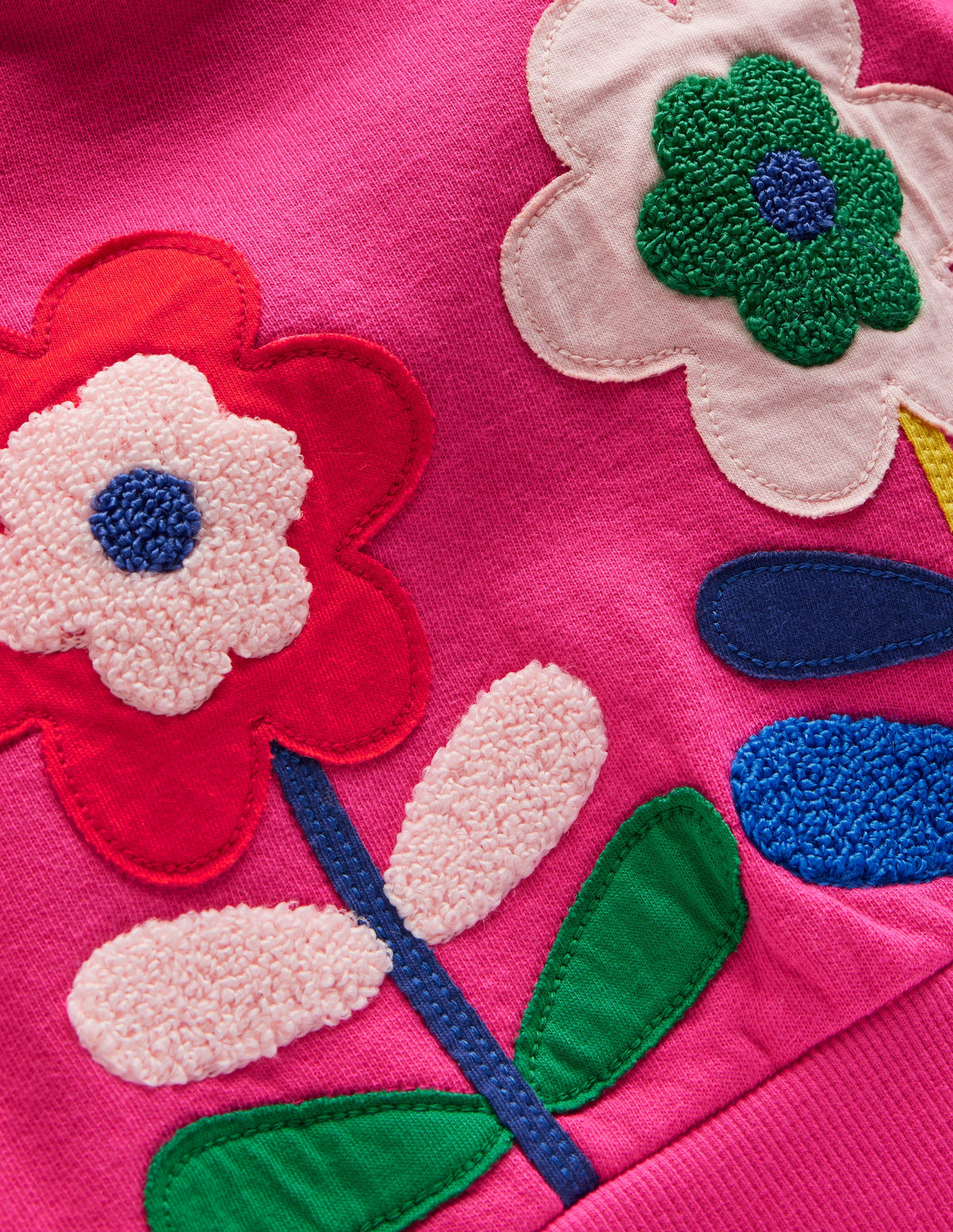 Bobbie Sweatshirt mit Applikation-Himbeerrosa Blumen - Image 3