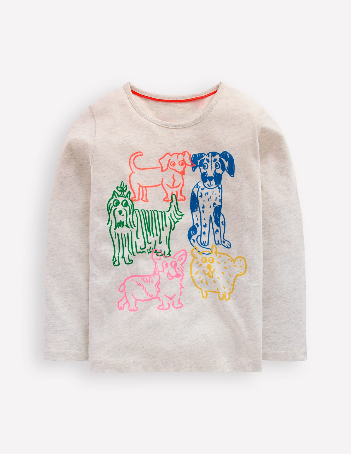Riso Langarmshirt-Haferbeige Meliert Hunde - Image 1