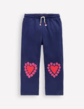 Bobbie Jogginghose mit Applikationen-Schuluniform-Marineblau Herzen