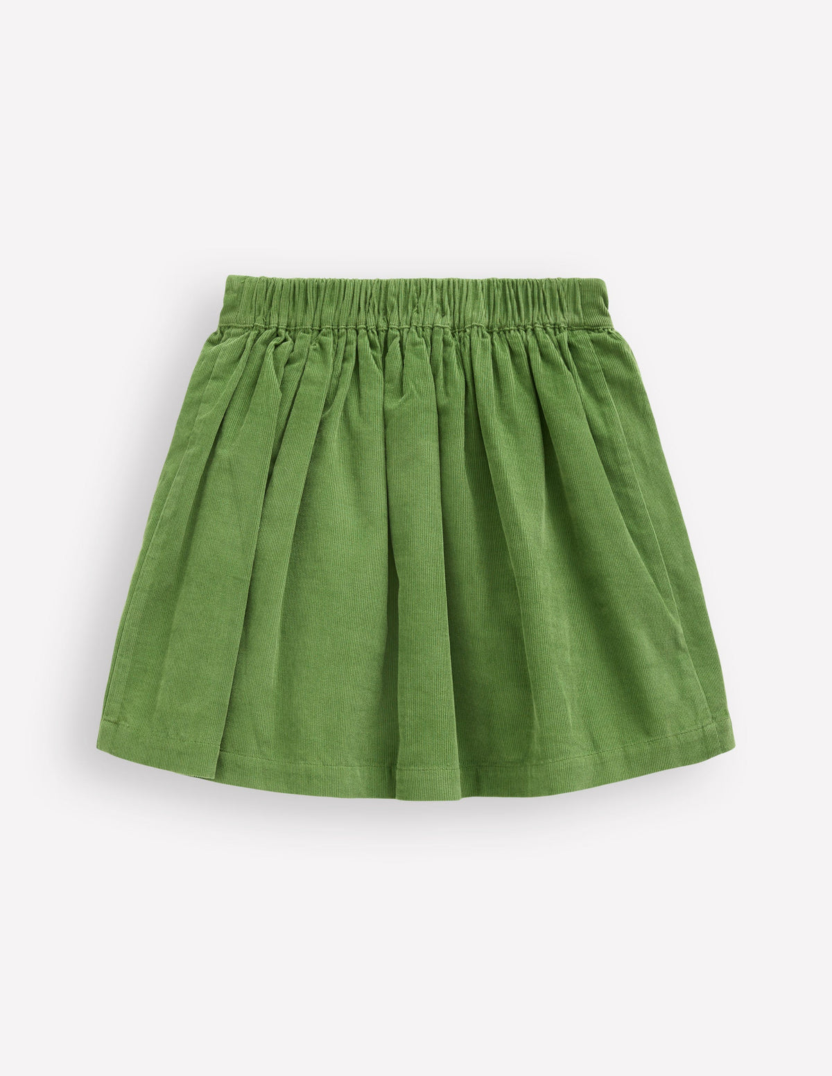 Button-through Mini Skirt-Broccoli Green Flowers - Image 2
