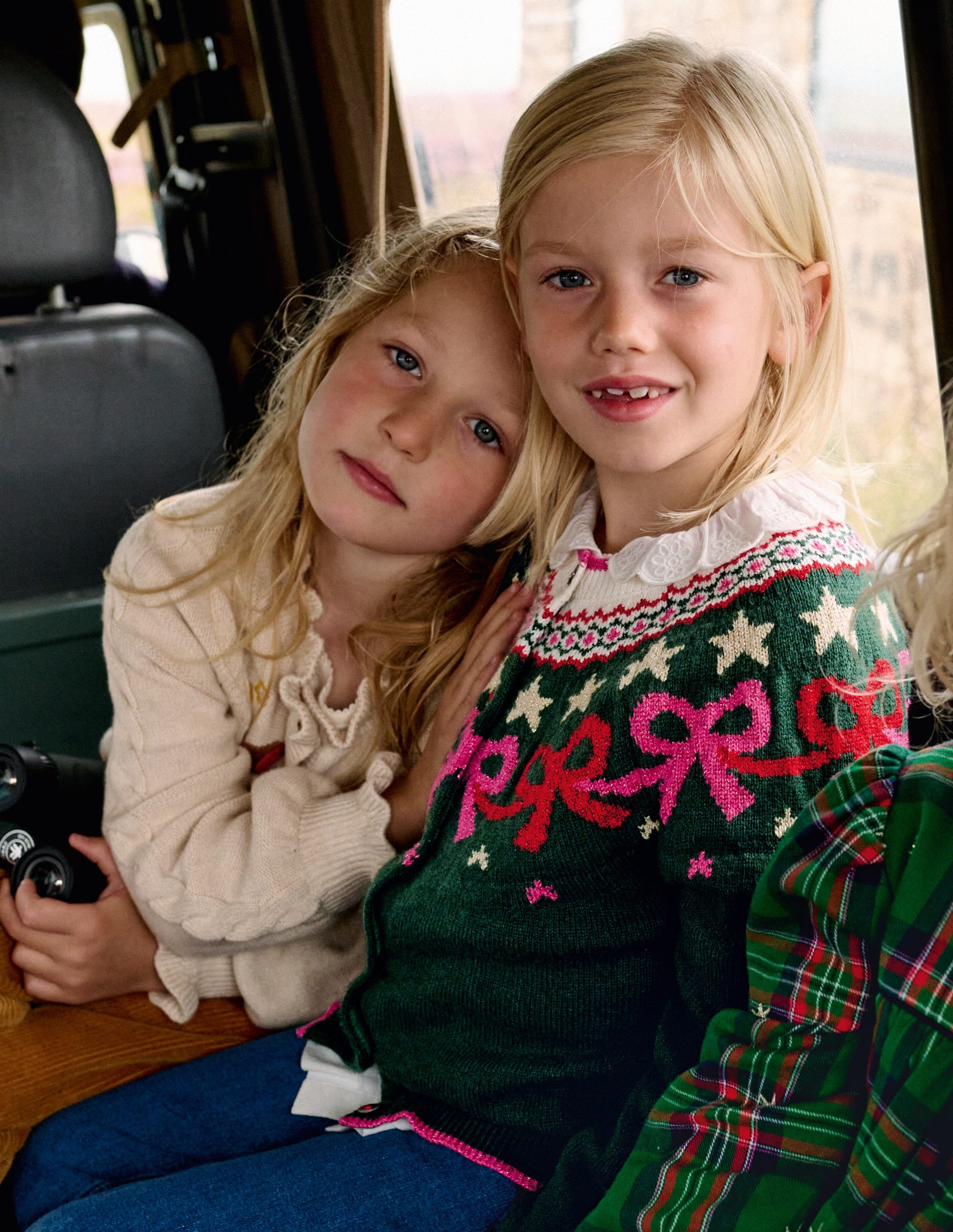 Edie Fair Isle Cardigan-Emerald Night Bows - Image 4