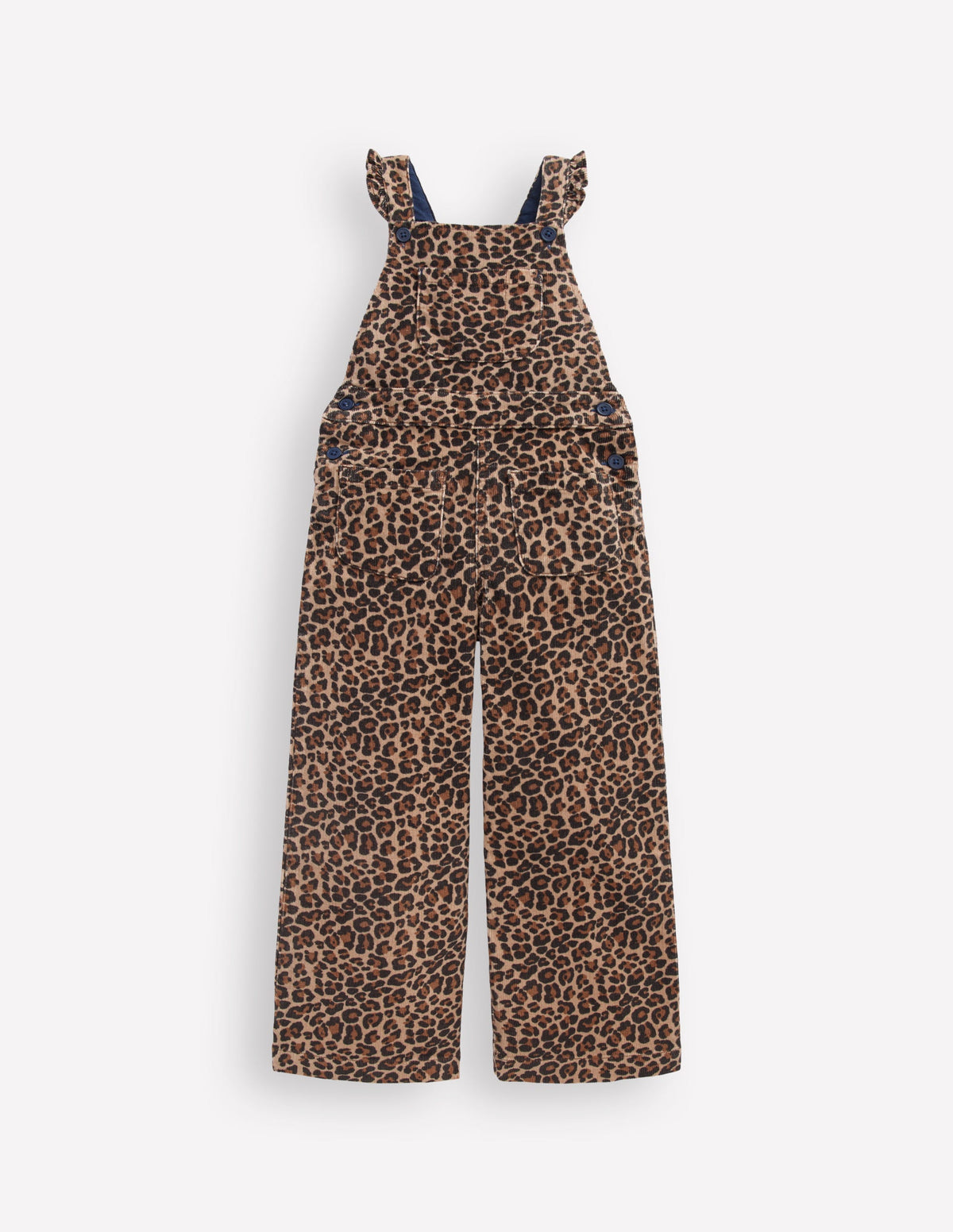 Latzhose mit Rüschen-Mohair, Leopardenmuster-1