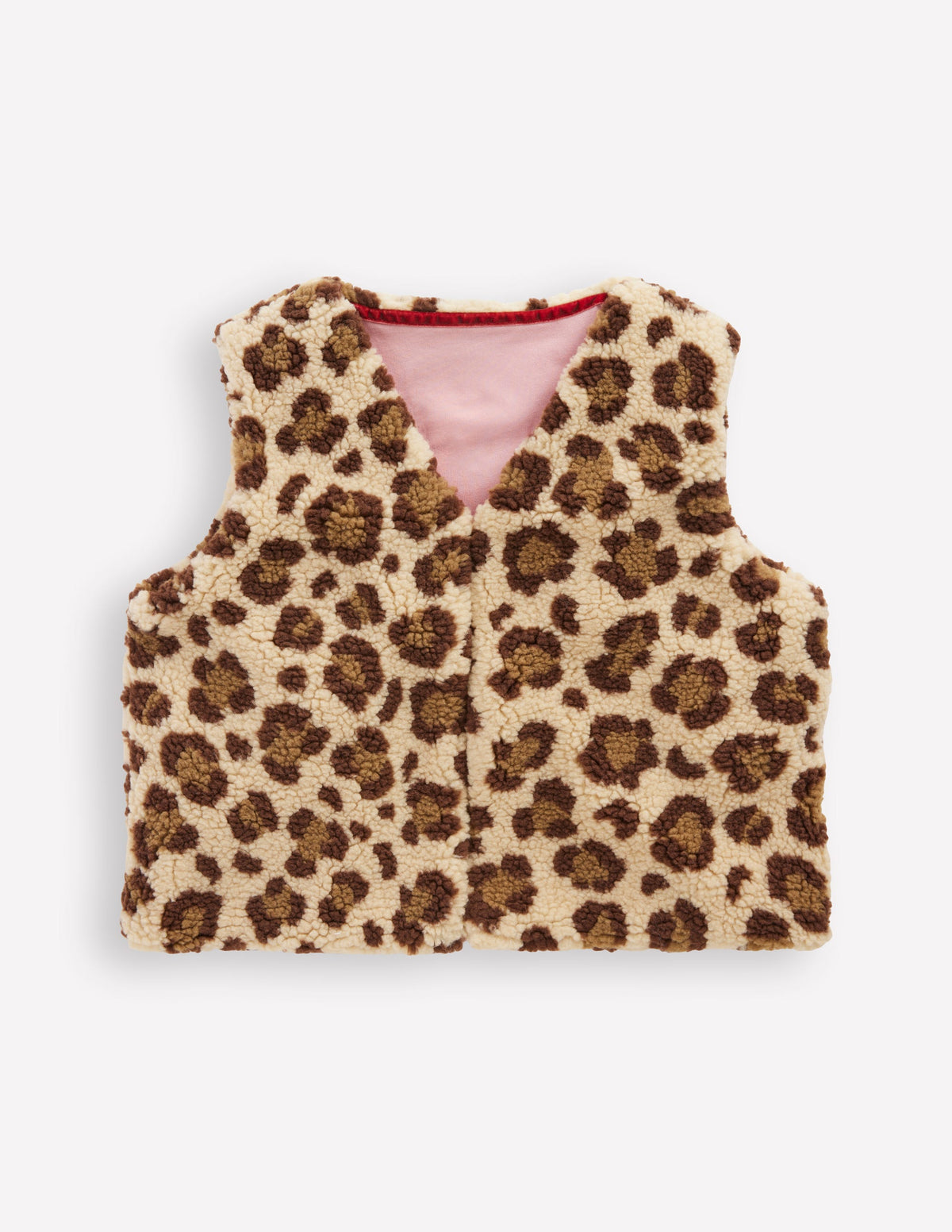 Lockere Teddyfellweste-Mohair, Leopardenmuster - Image 1