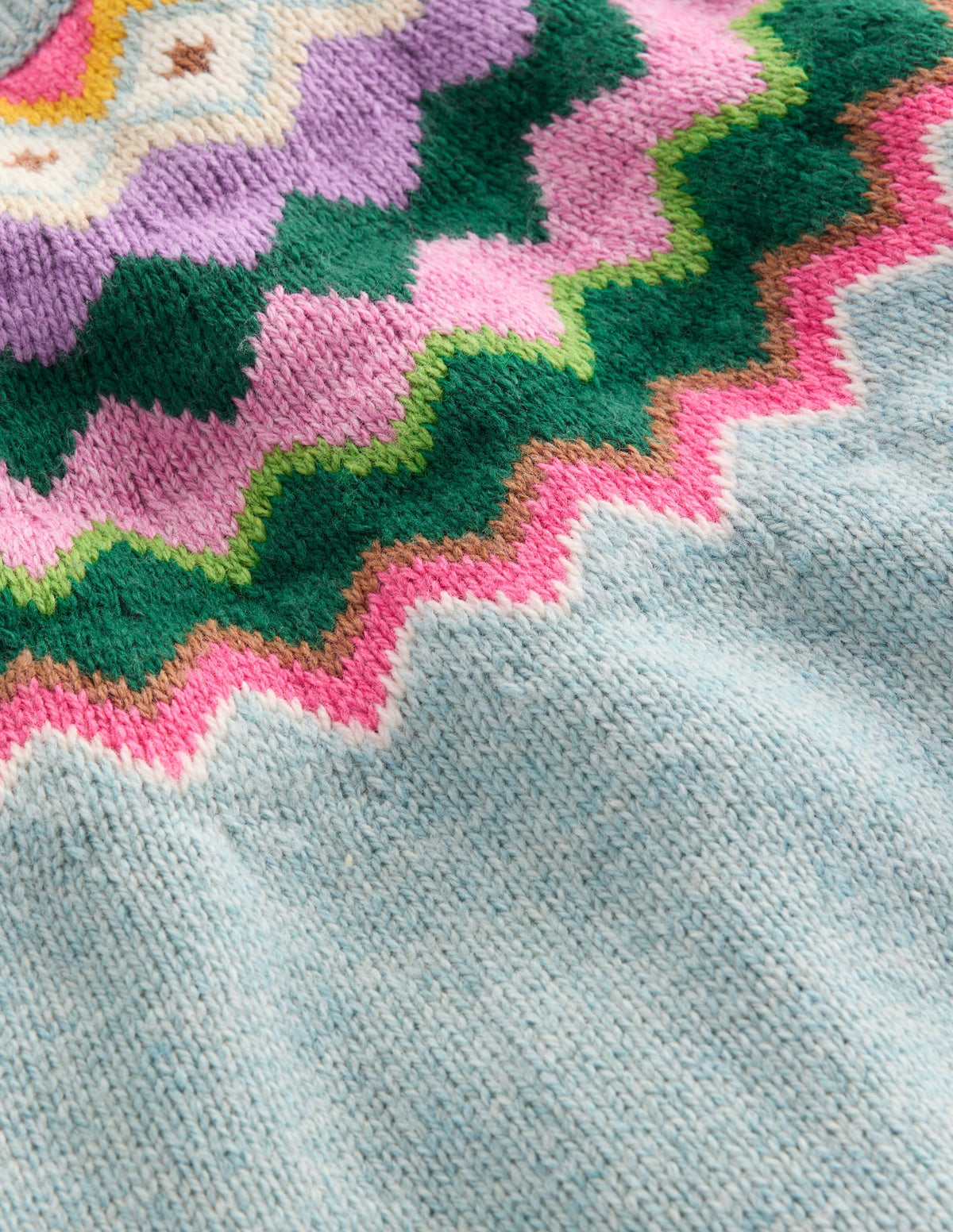Eleanor Fair-Isle-Pullover-Blauer Meeresnebel Fair Isle - Image 5