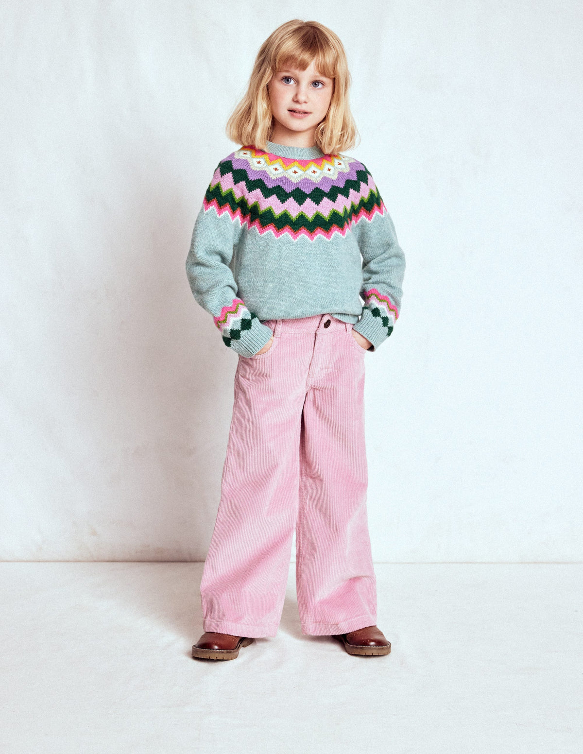Eleanor Fair-Isle-Pullover-Blauer Meeresnebel Fair Isle-1