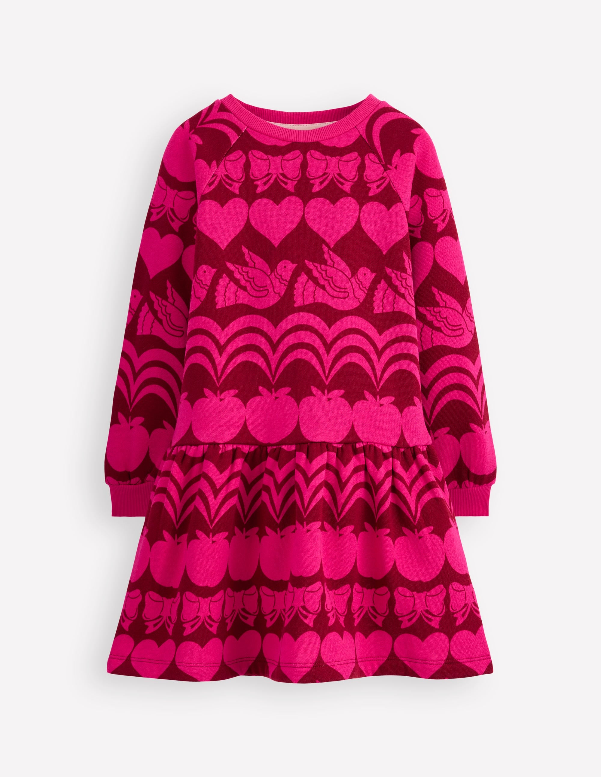 Kuscheliges Sweatshirt-Kleid-Rotes Lakritz Festliche Freude - Image 1