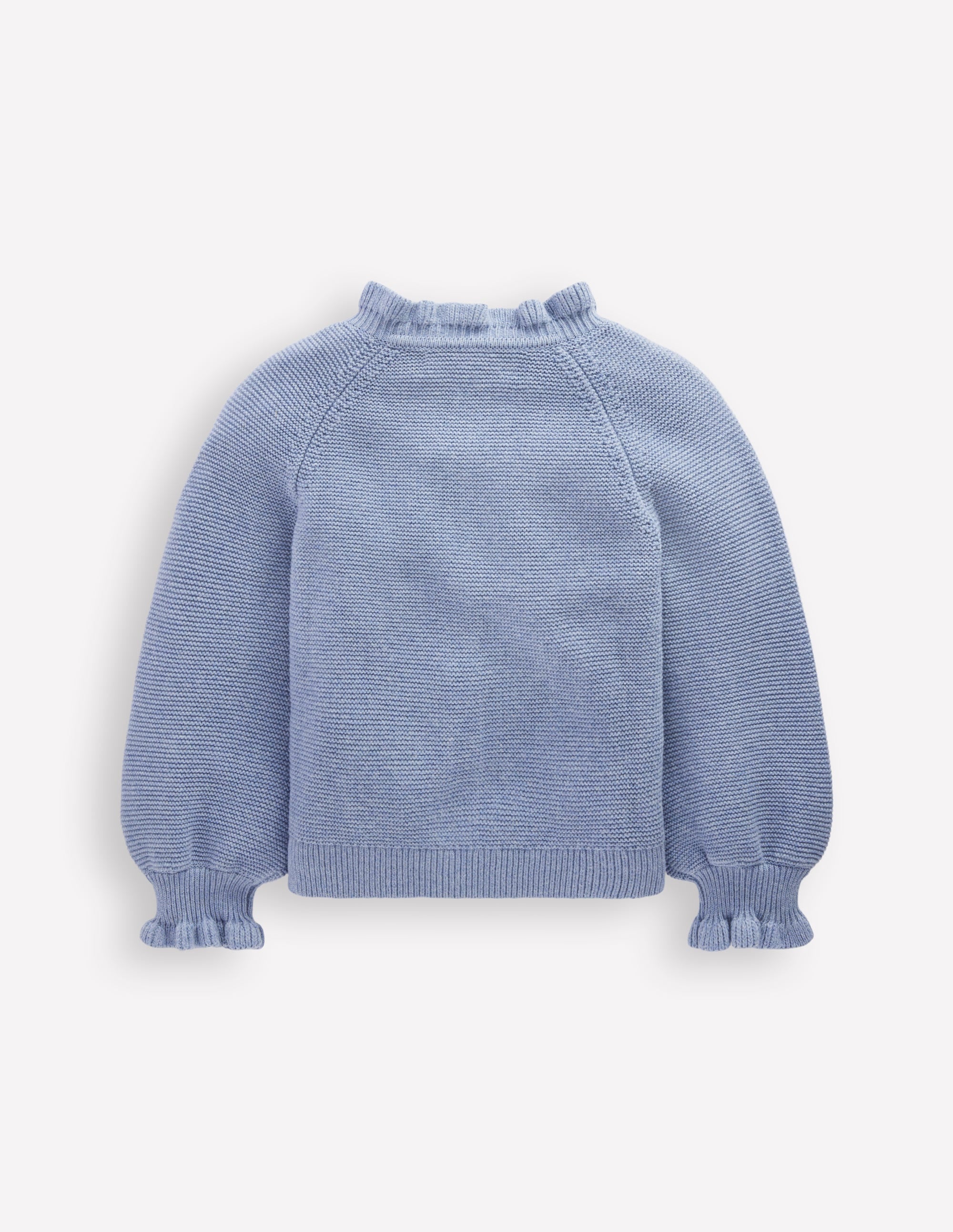 Hübsche Strickjacke mit Stickerei-Gletscherblau - Image 2