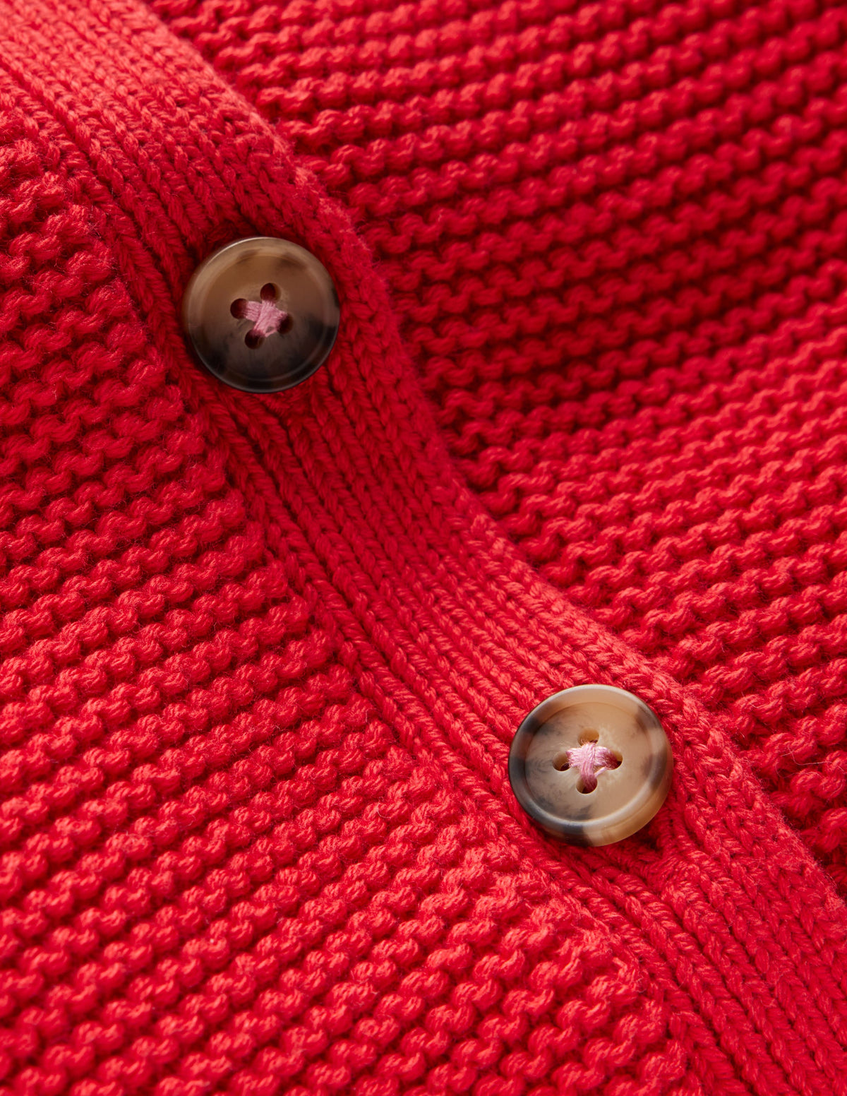 Strickjacke mit Kragen-Lackrot - Image 7