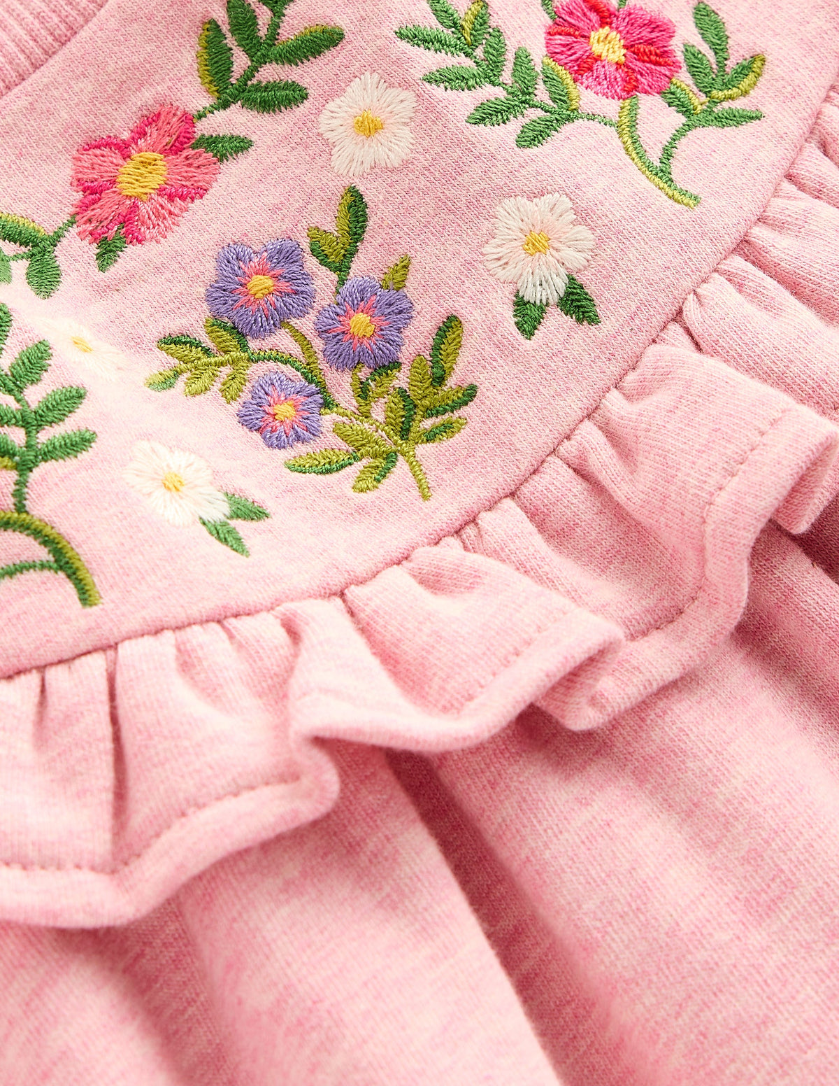 Besticktes Sweatshirt-Kleid-ROSA - Image 3