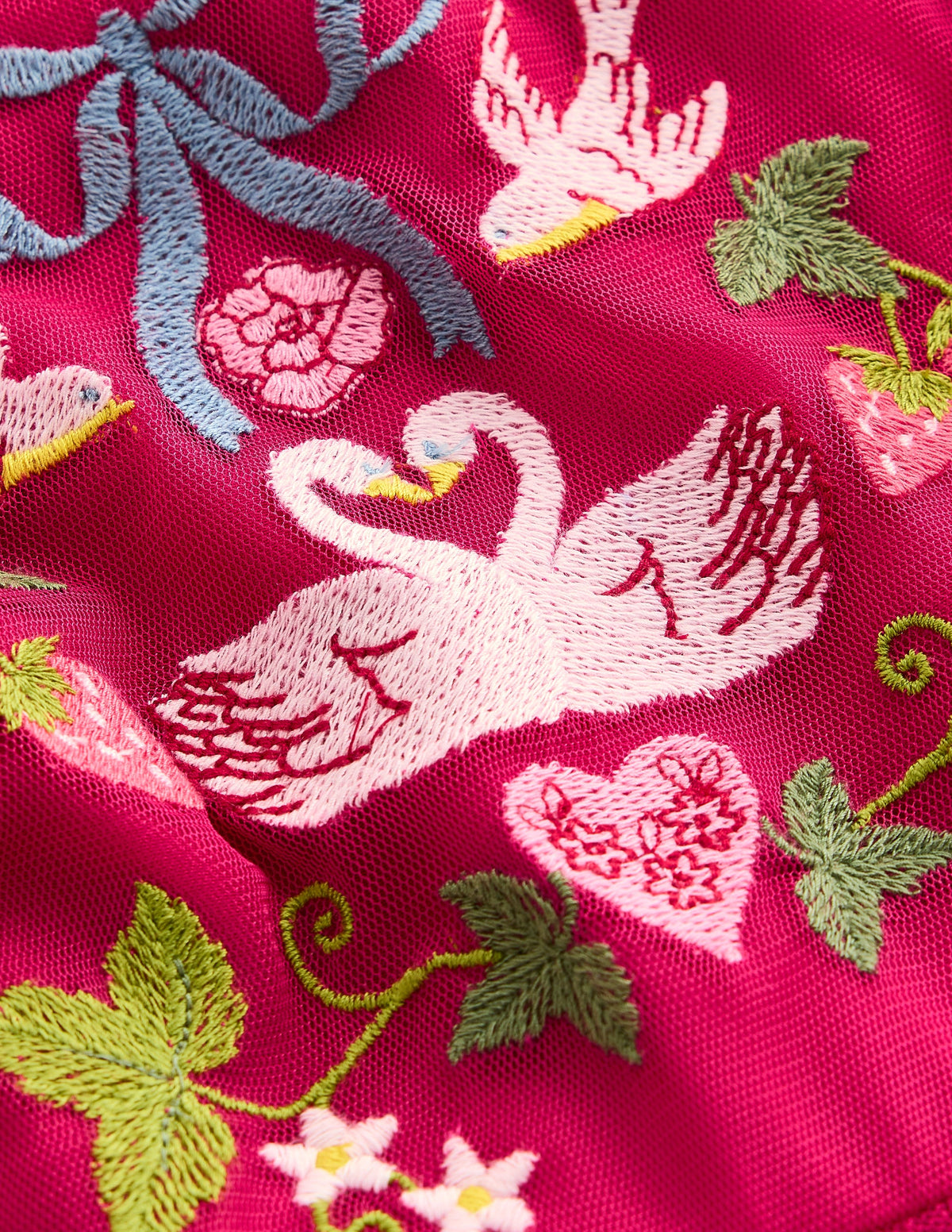 Tüllkleid mit Stickerei-Kirschkonfitüre Liebesvögel-3